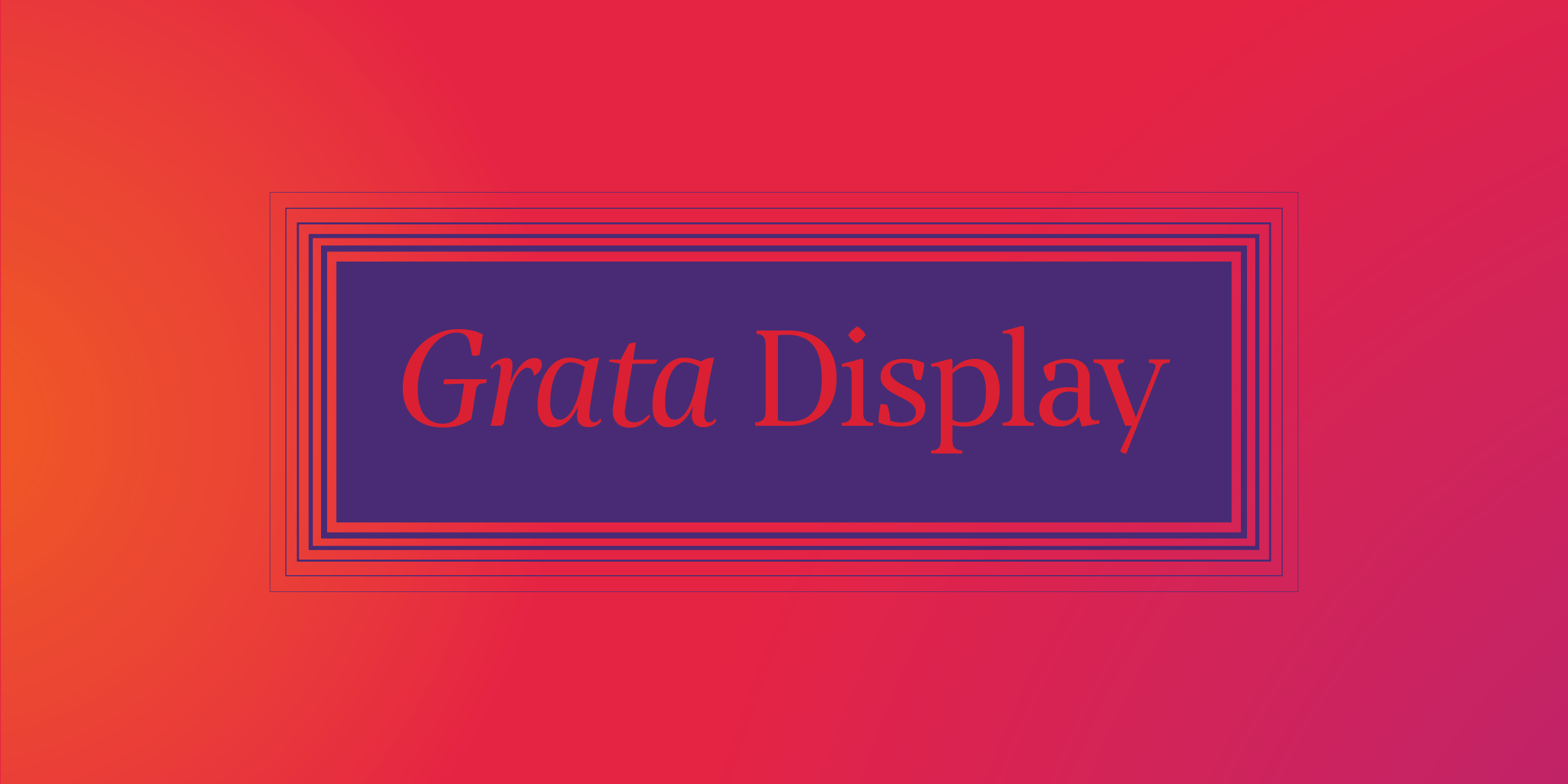 Grata Display font in use