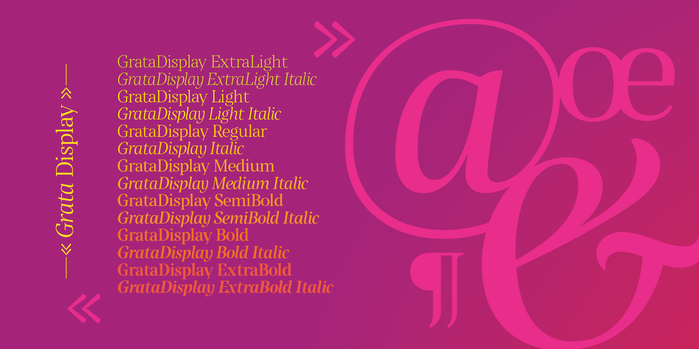 Grata Display font in use