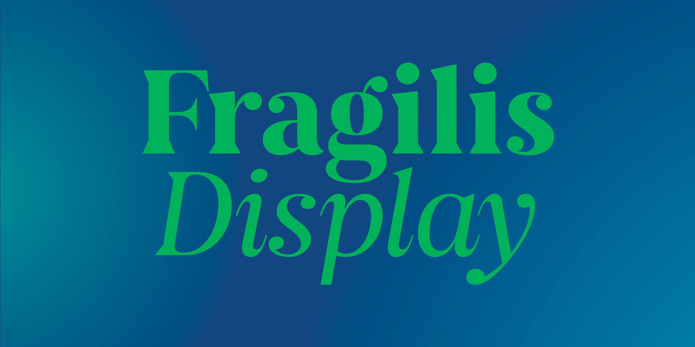 Fragilis Display font in use