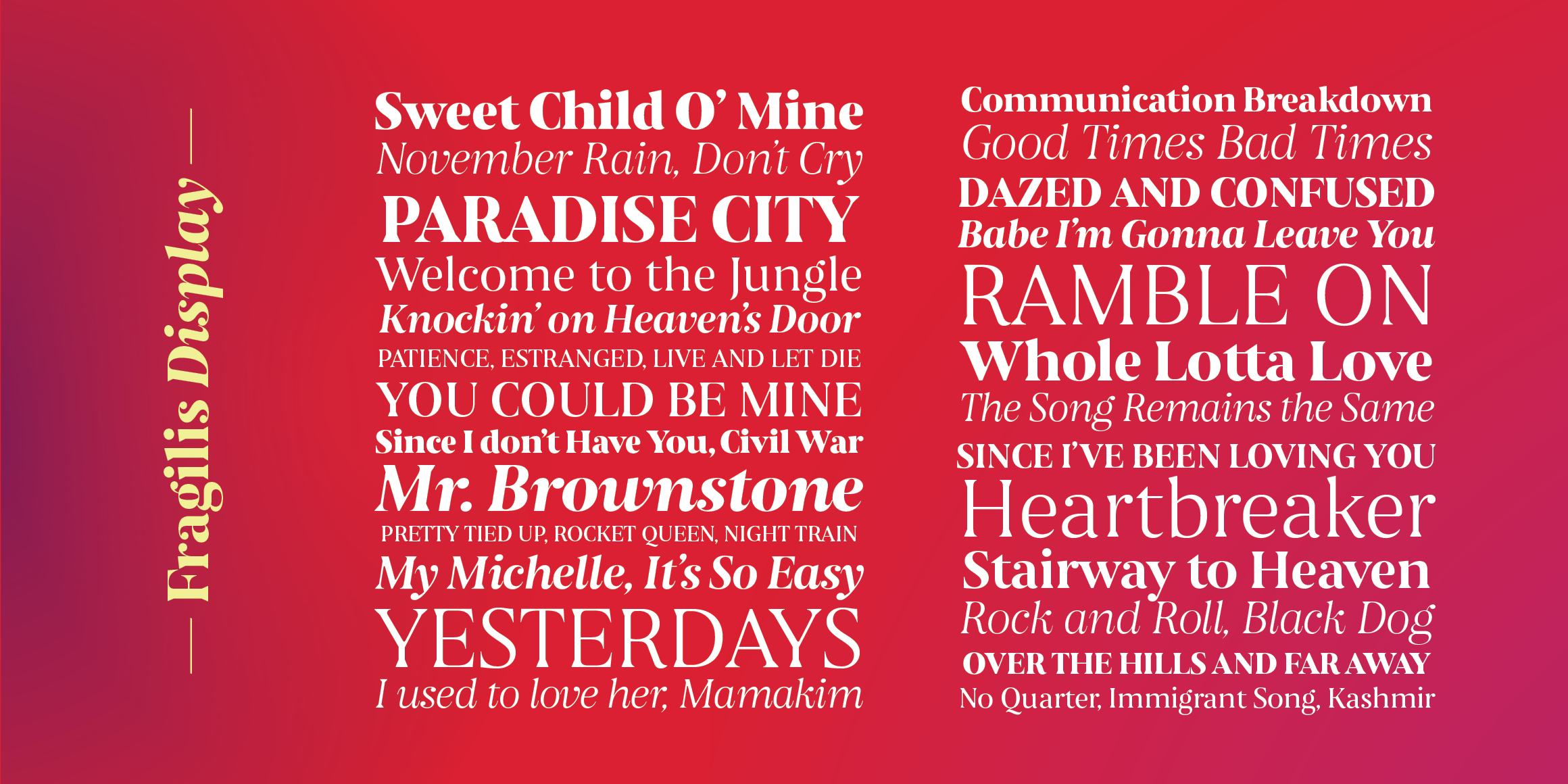 Fragilis Display font in use