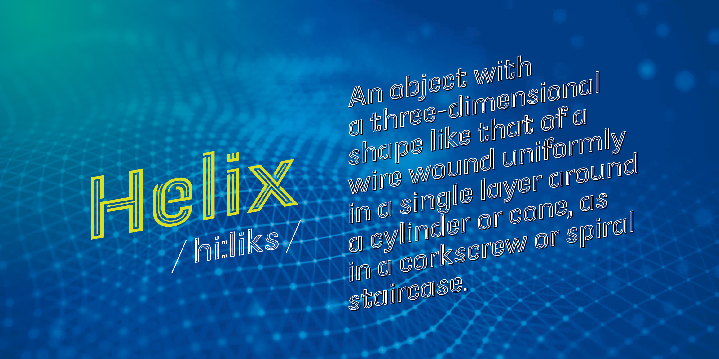 Helix font in use