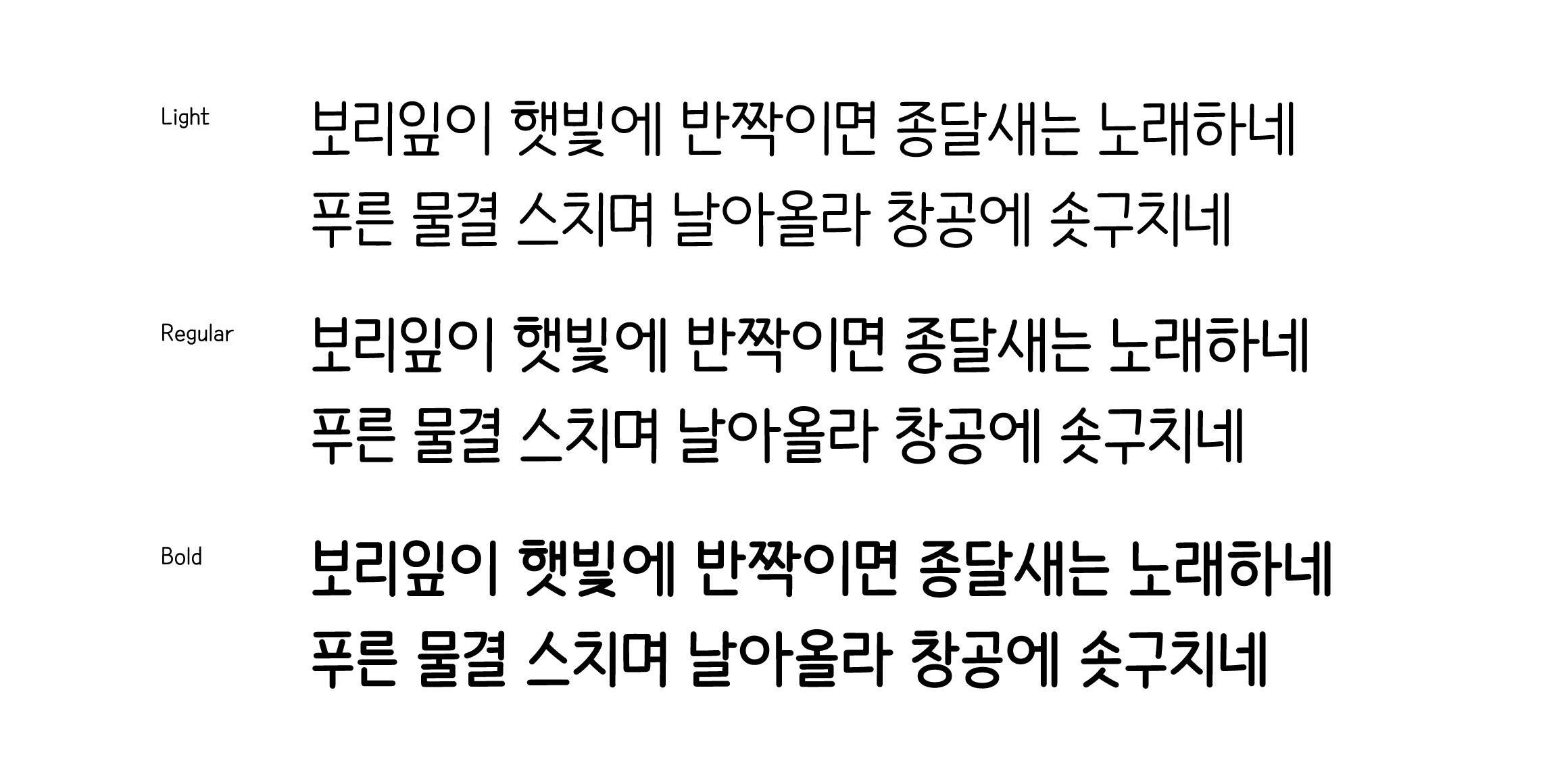 And바른생활고딕2 font in use