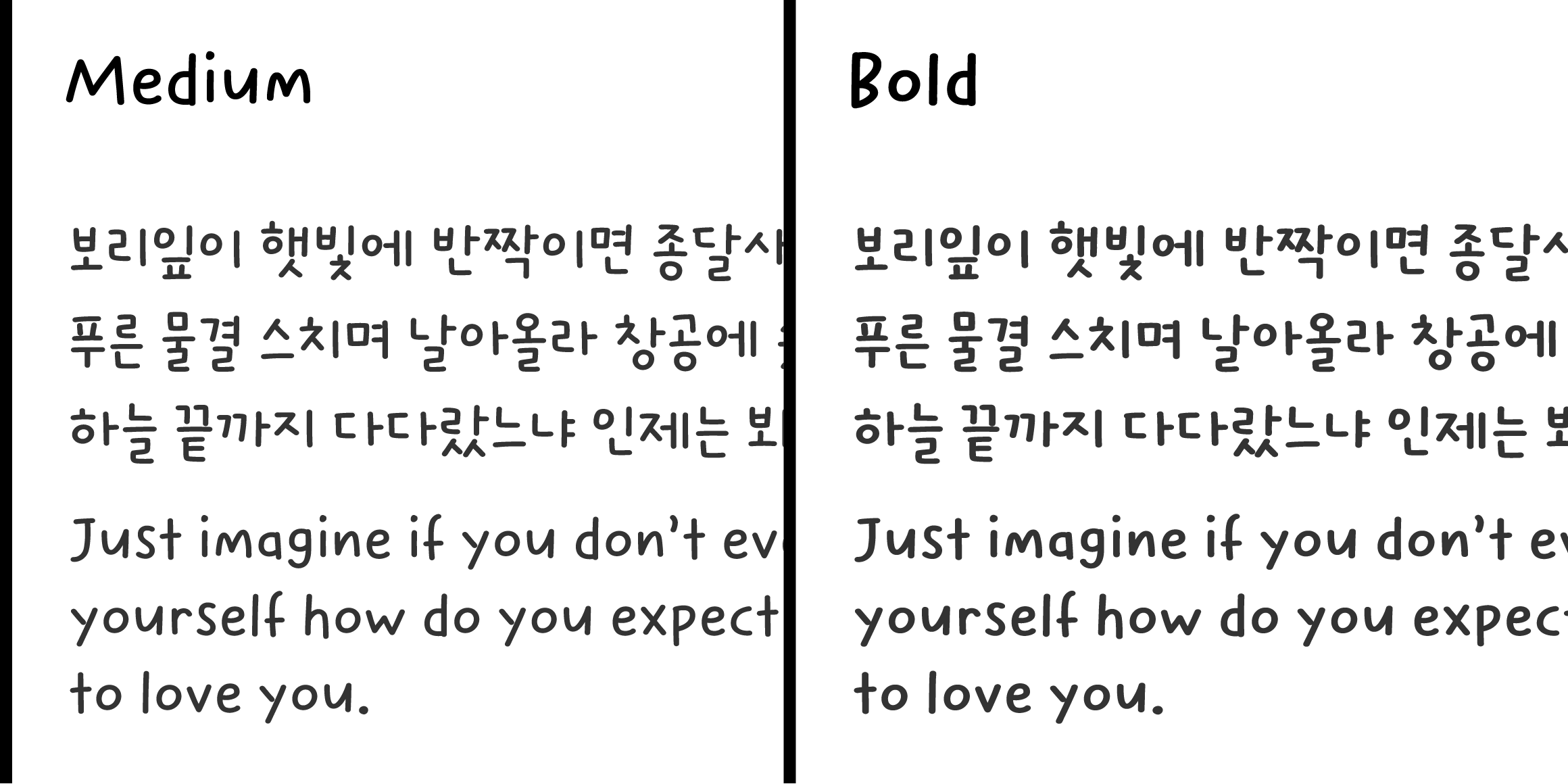 And제이의캘린더 font in use