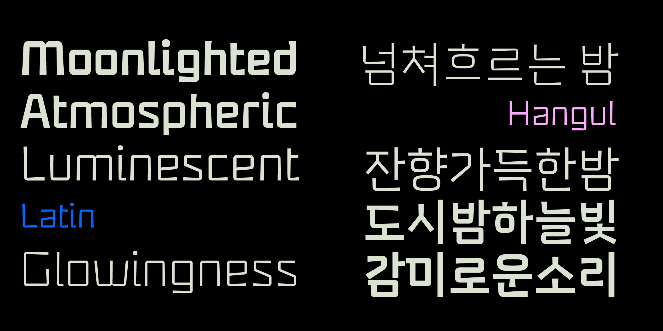 Munline Hangul font in use