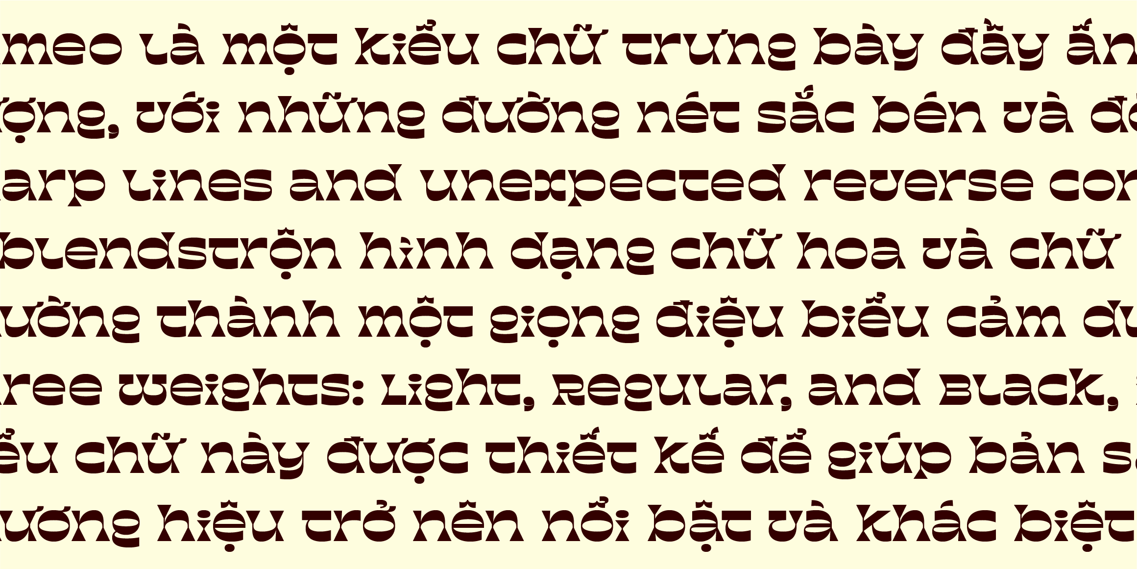 Sameo Latin font in use