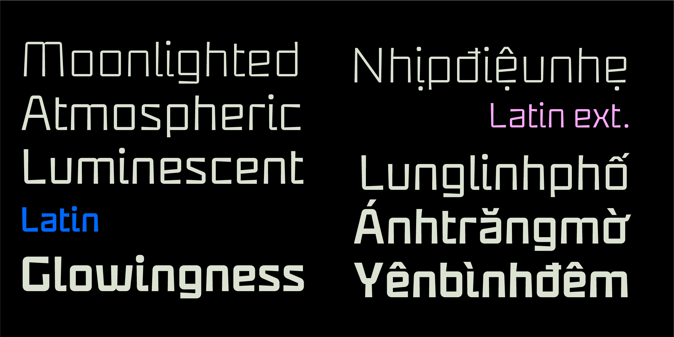 Munline Latin font in use