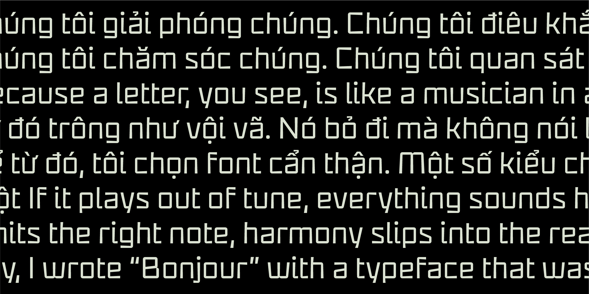 Munline Latin font in use