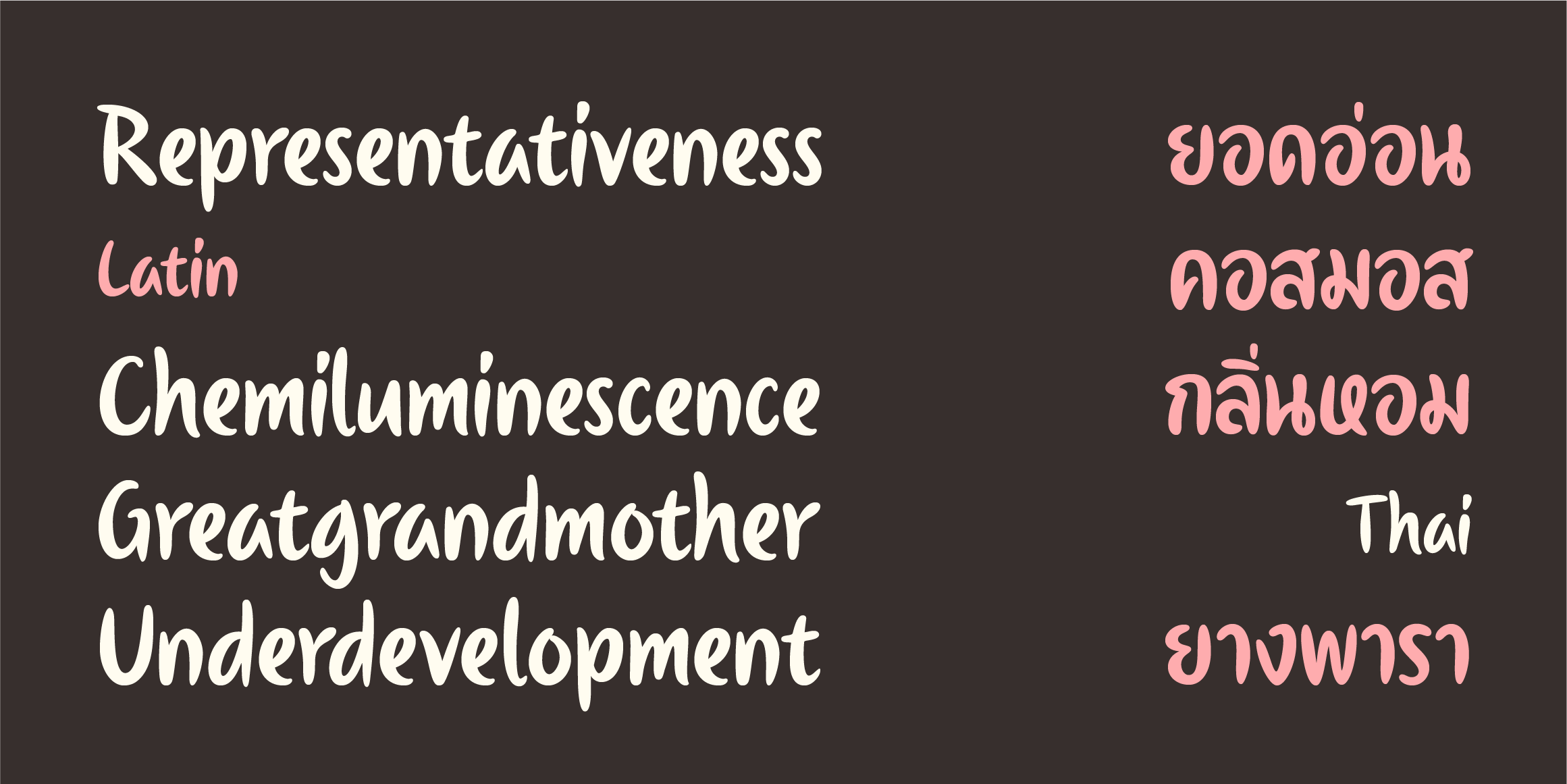 Manoya Thai font in use