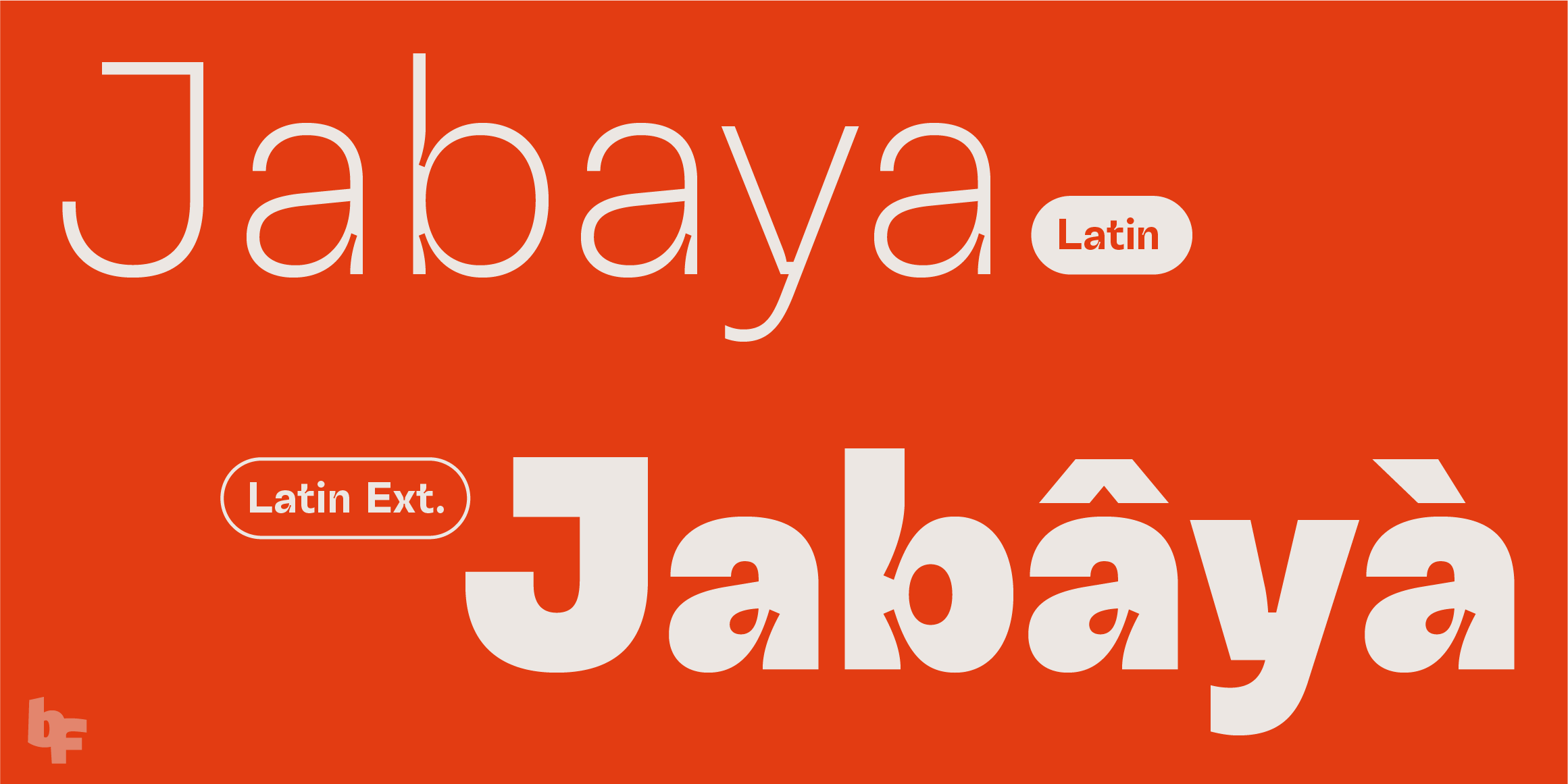Jabaya Latin font in use