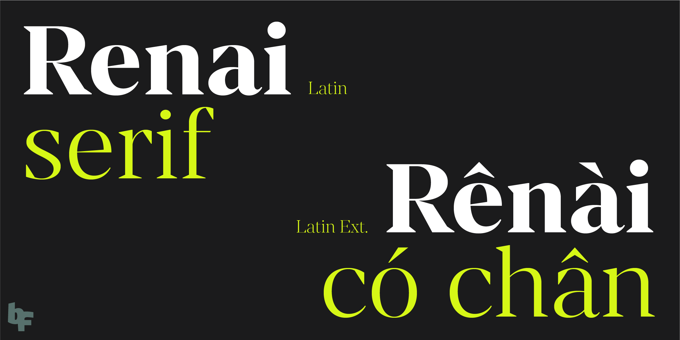 Renai Serif Latin font in use