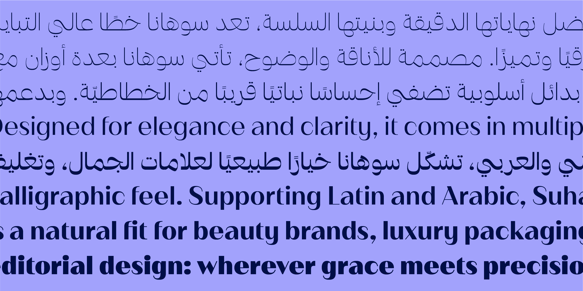 Suhana Arabic font in use