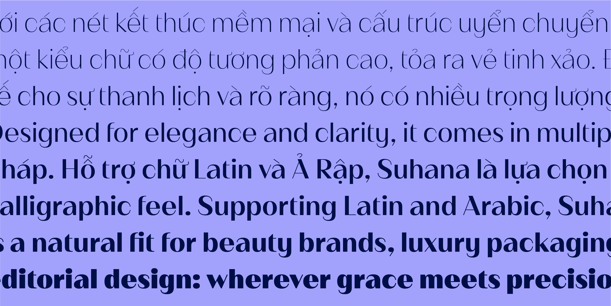 Suhana Latin font in use