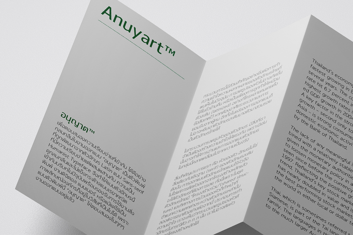 Anuyart font in use