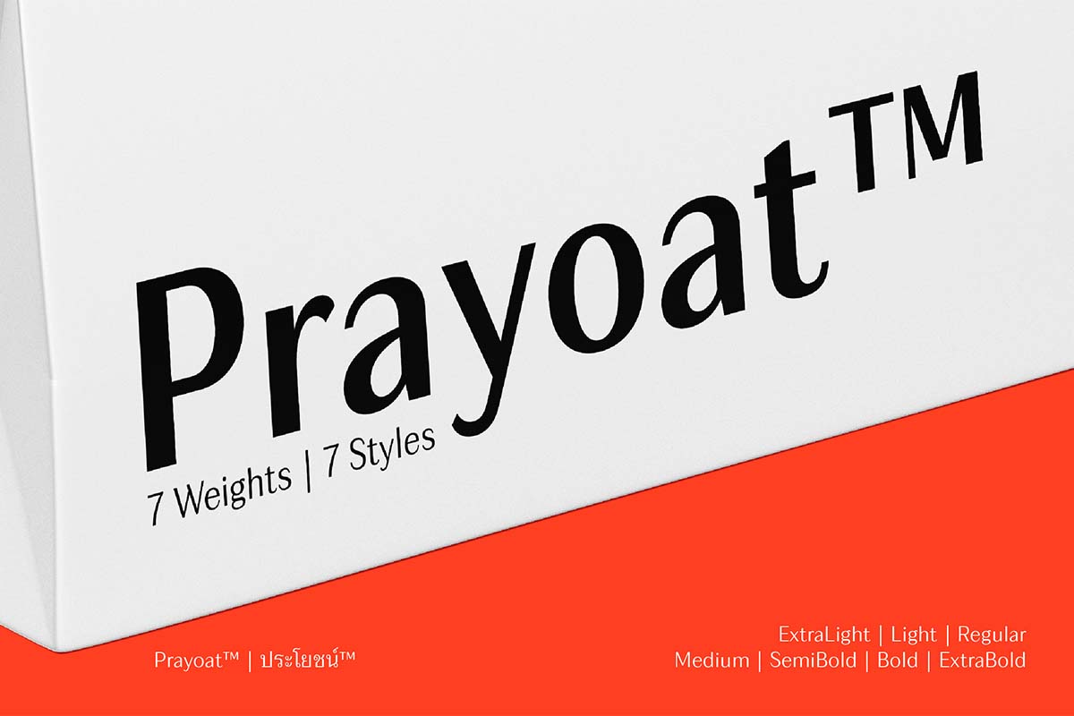 Prayoat font in use