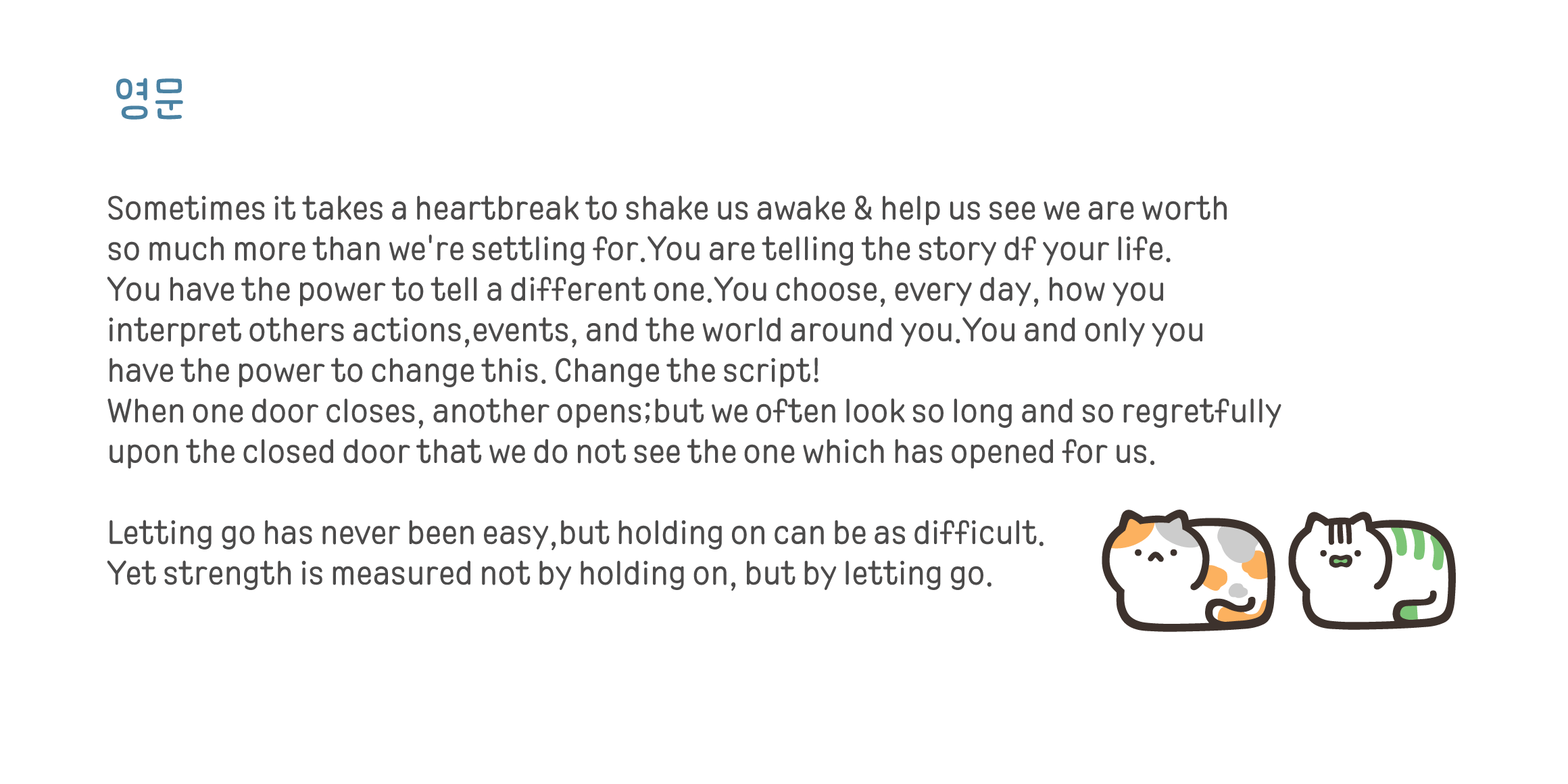 Cat 식빵냥굴림 font in use