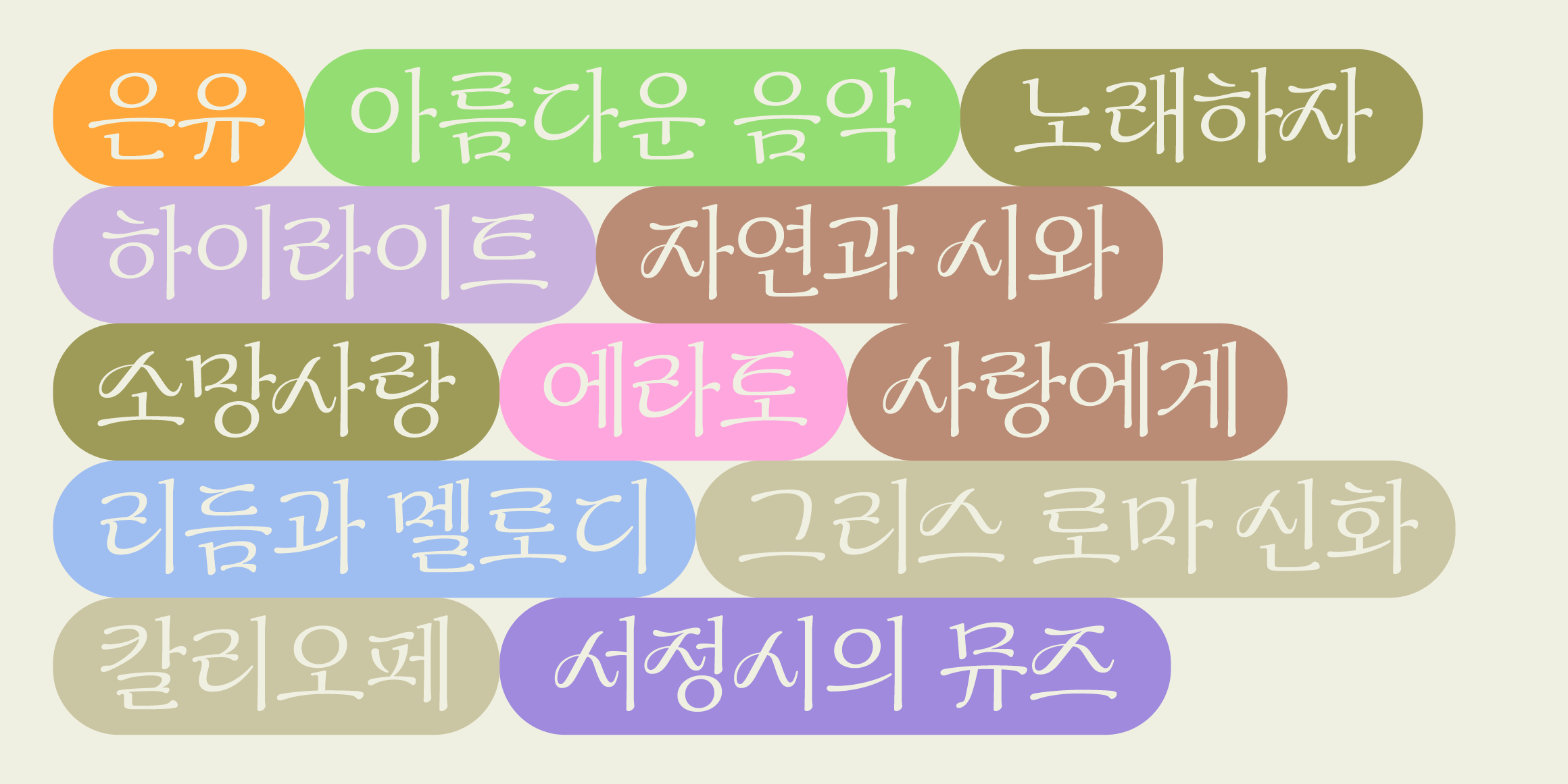 CT 뮤즈 font in use