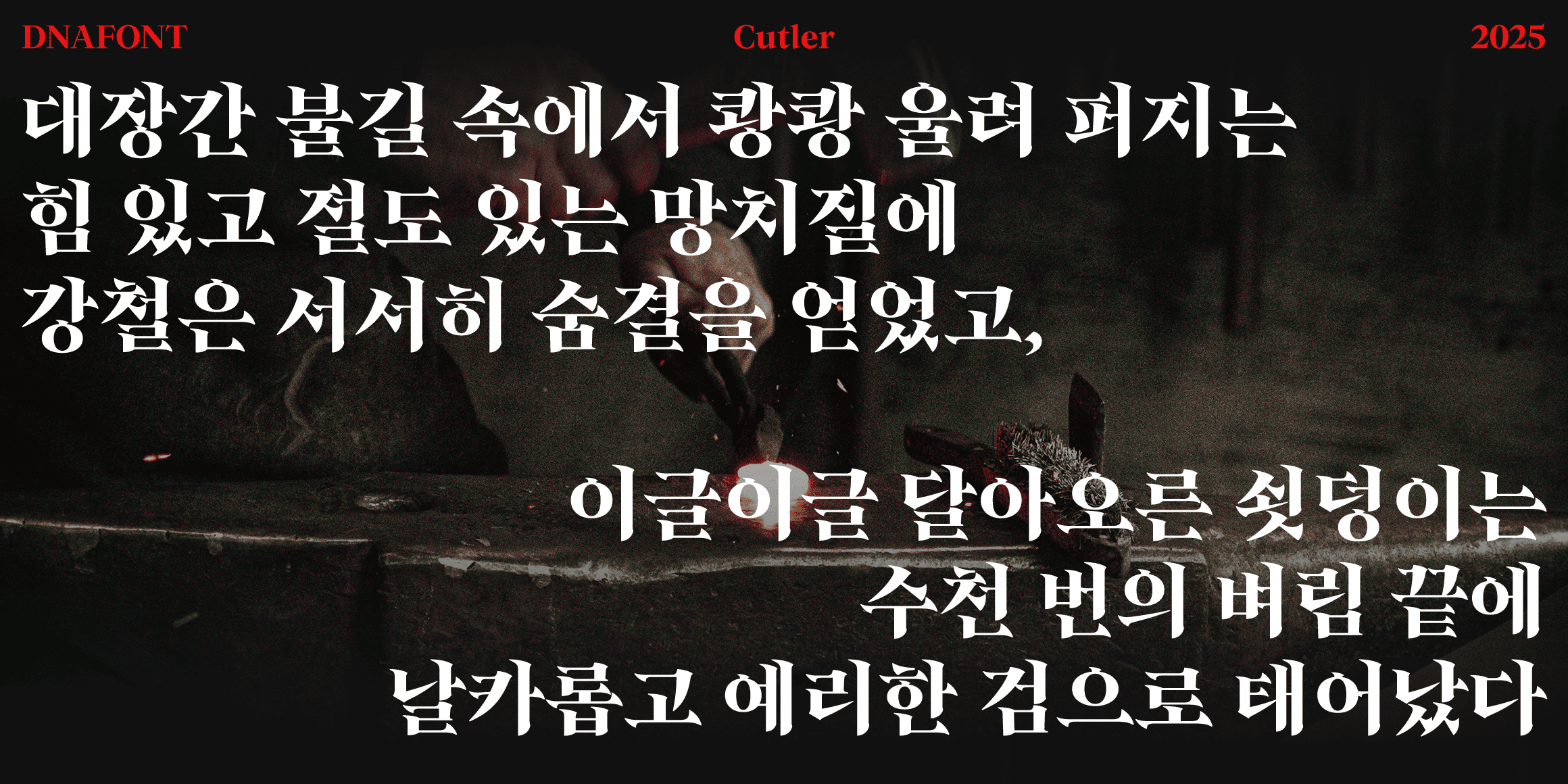 DNA커틀러 font in use
