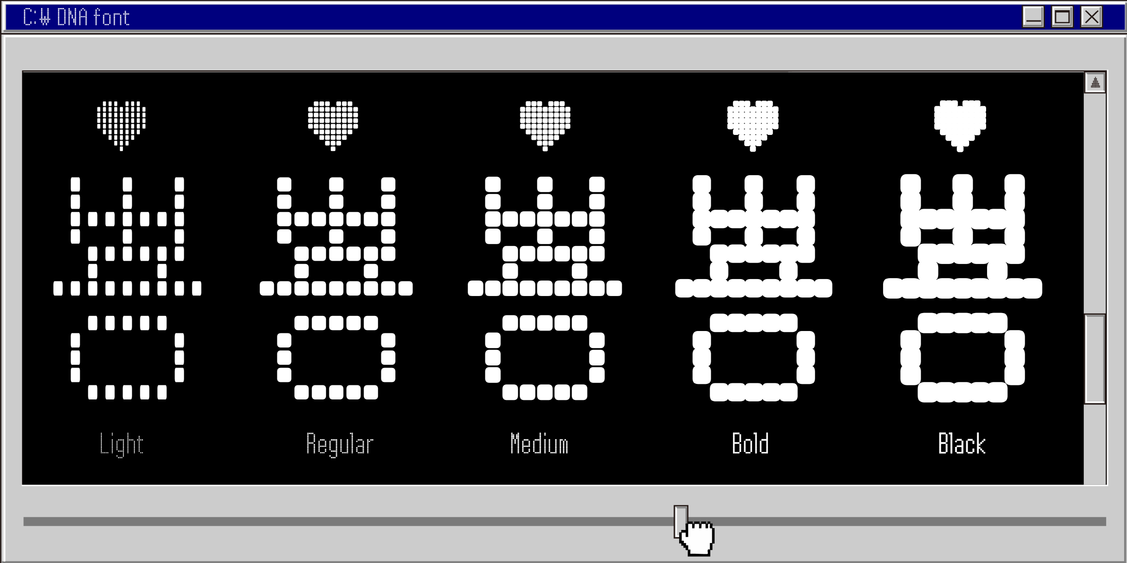DNA디지큐트 font in use