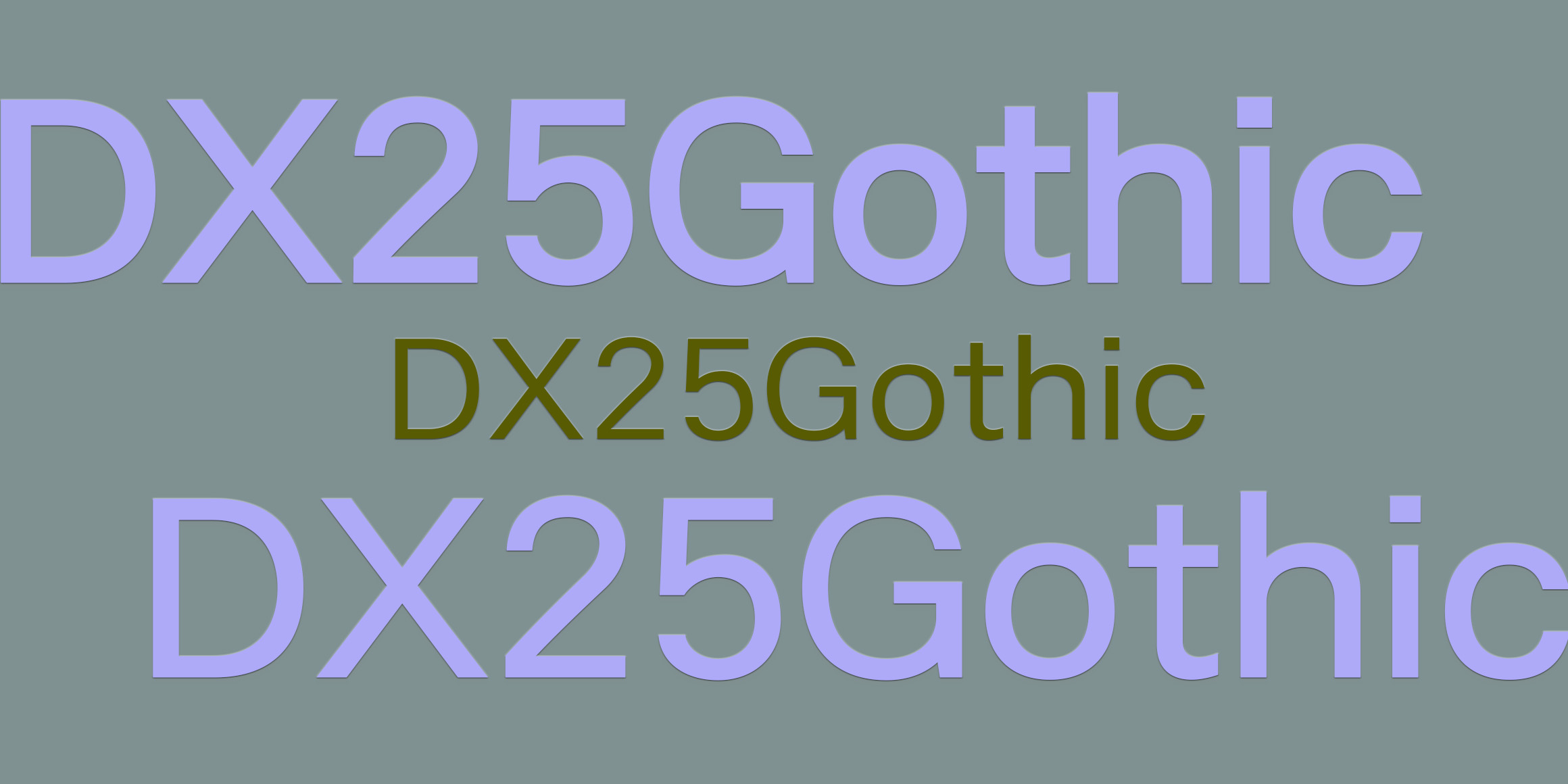 DX25고딕 font in use