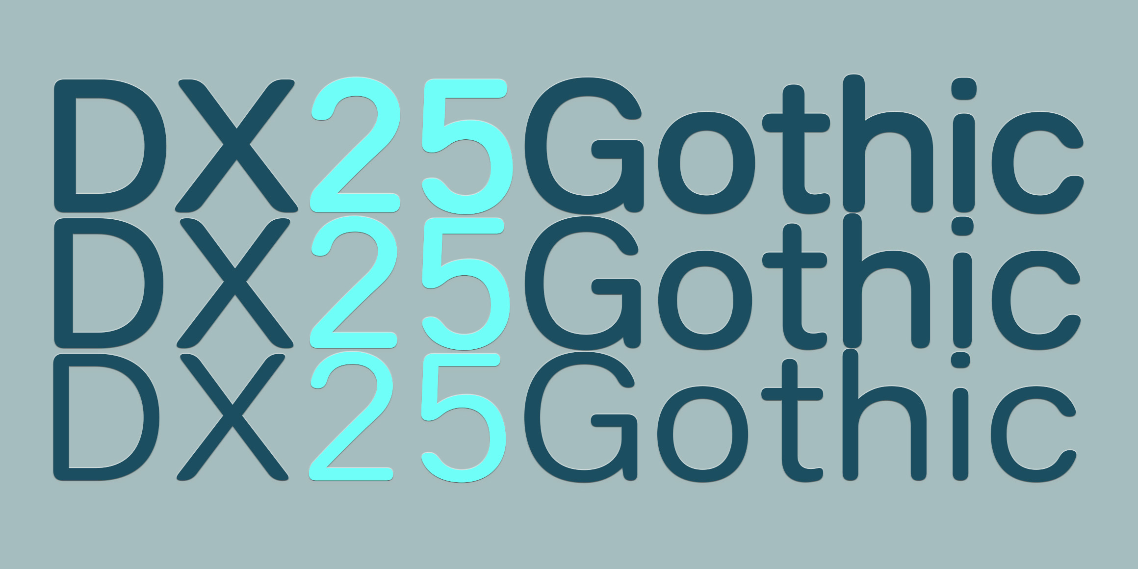 DX25고딕라운드 font in use
