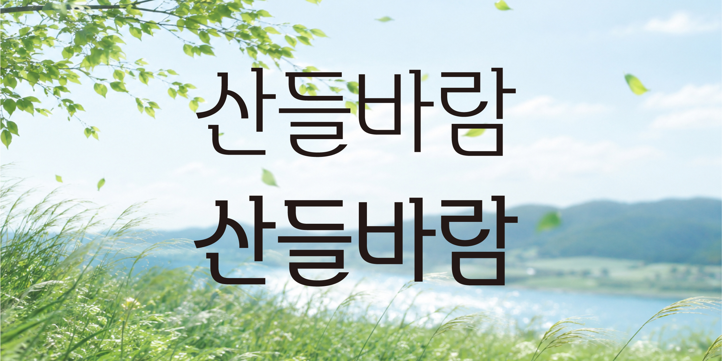 DX산들바람 font in use
