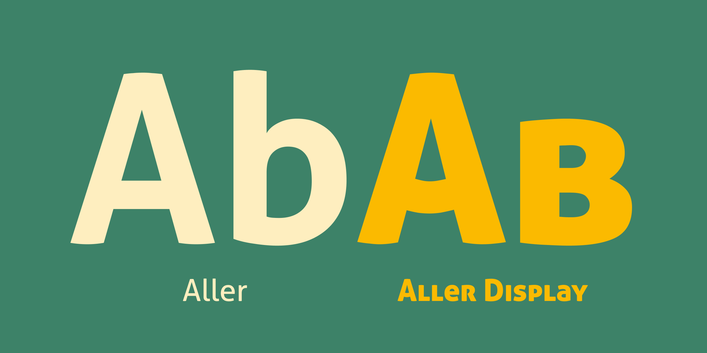 Aller font in use