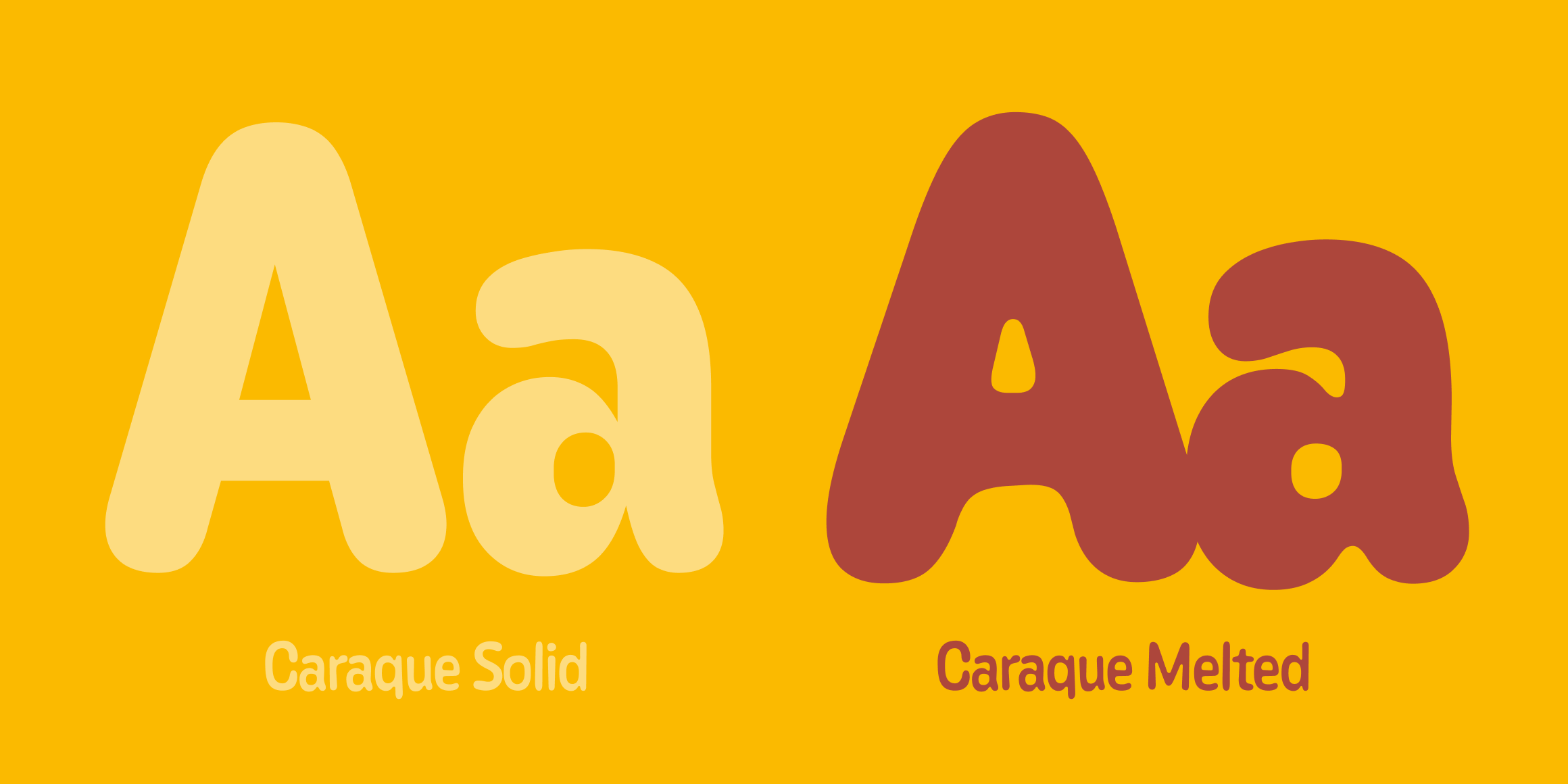 Caraque font in use