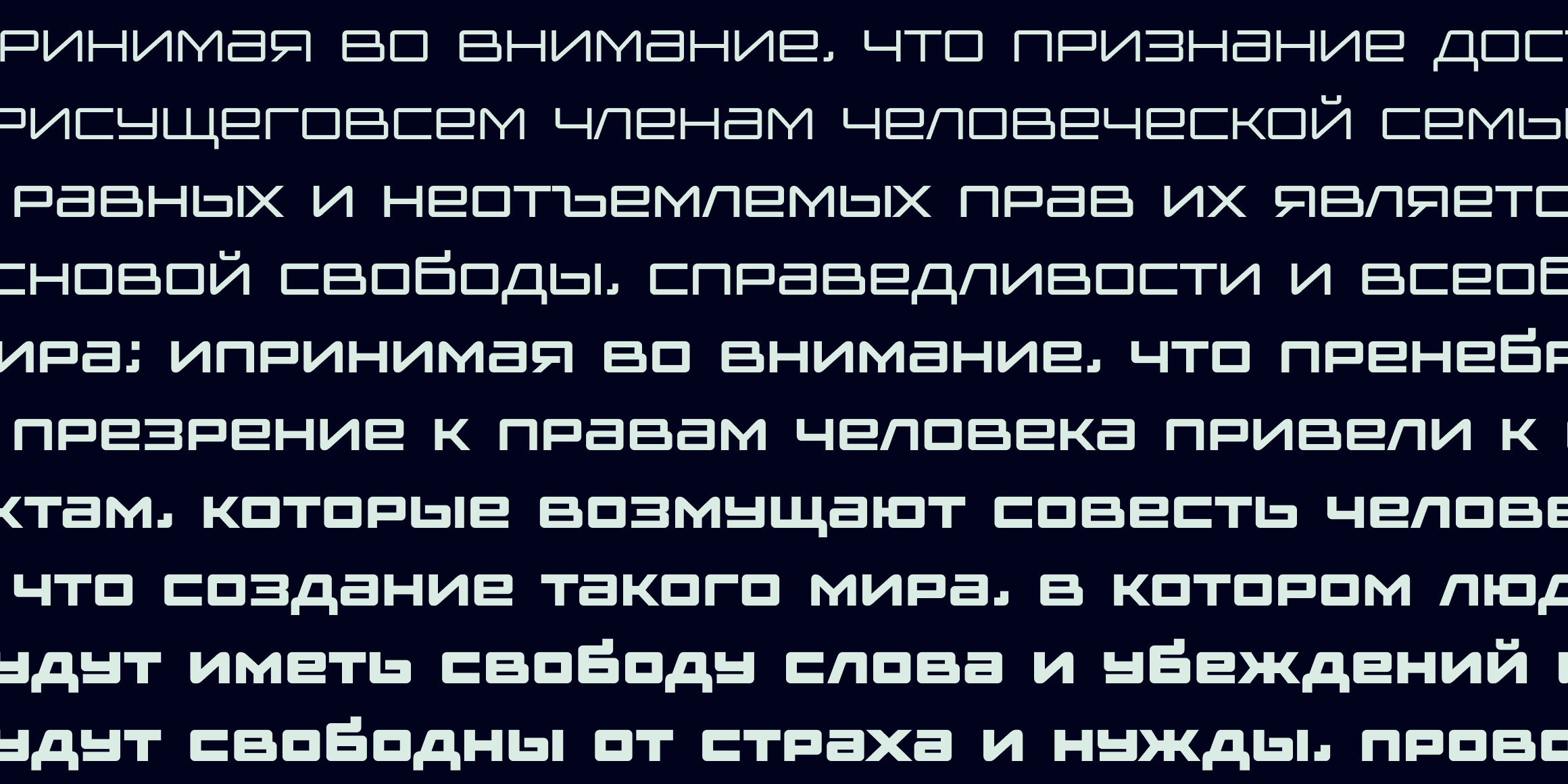 Elevon font in use