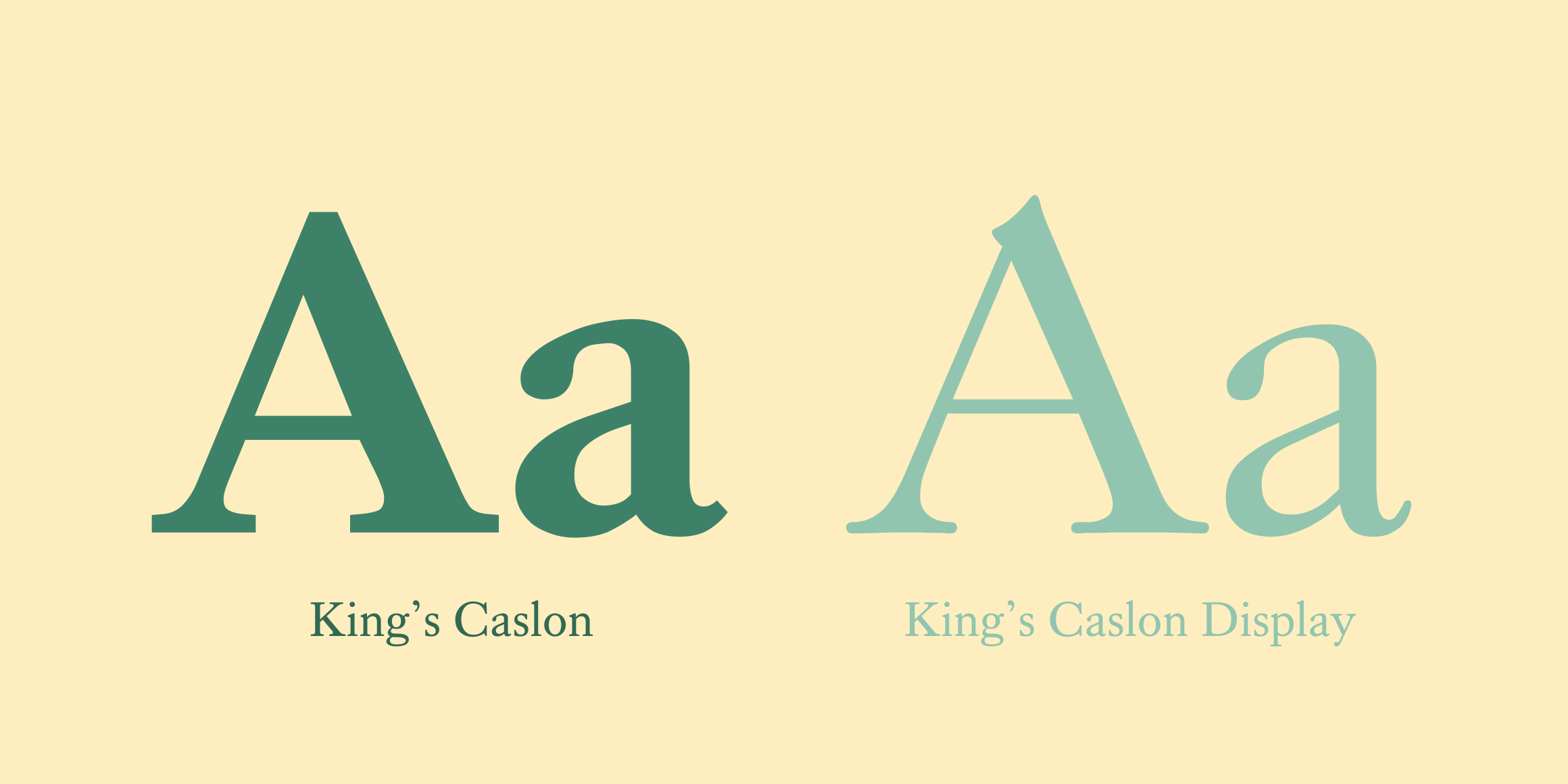 Kings Caslon font in use