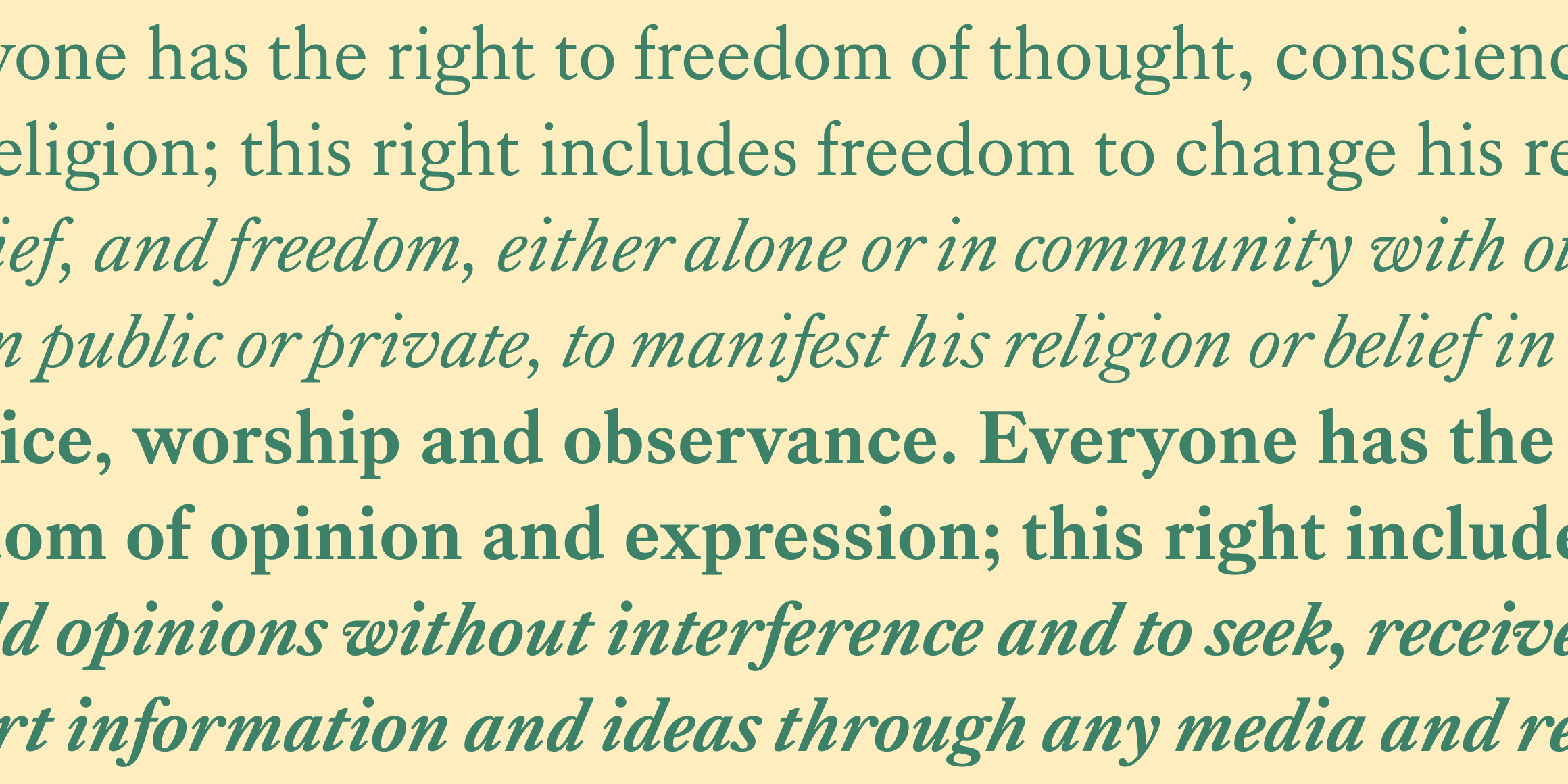 Kings Caslon font in use