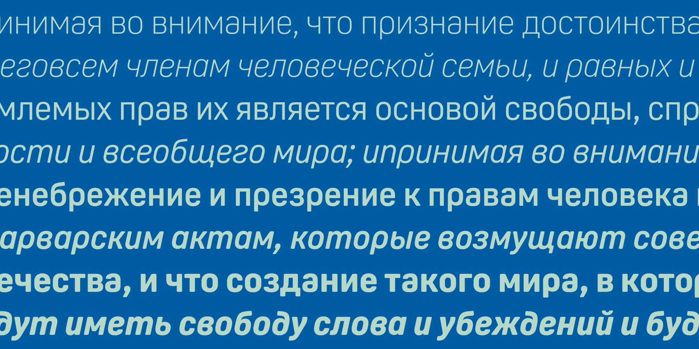 Oscine font in use
