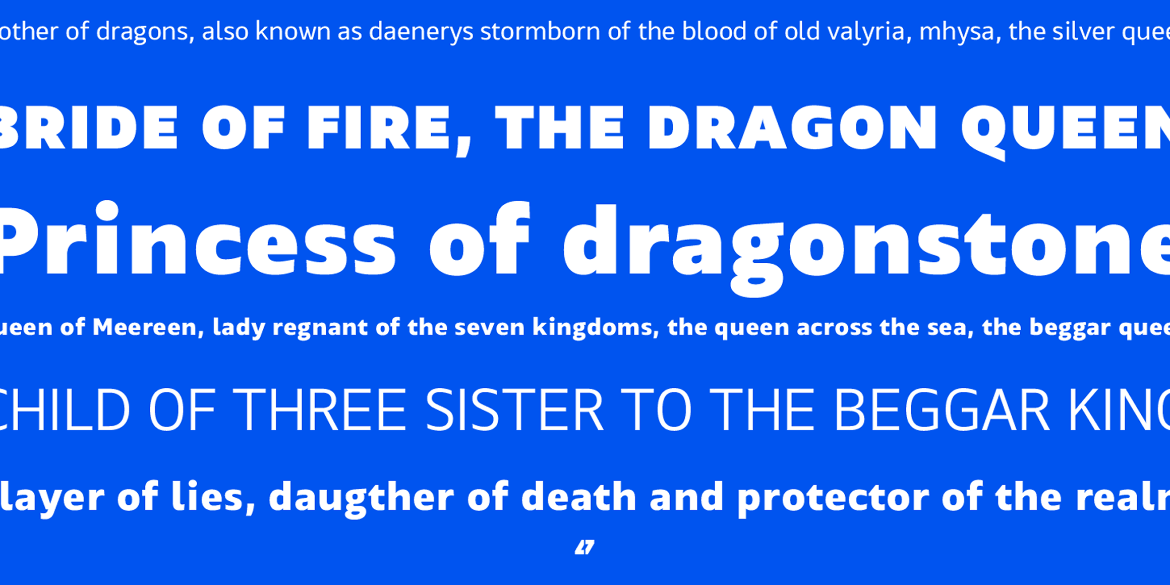 Maiden font in use