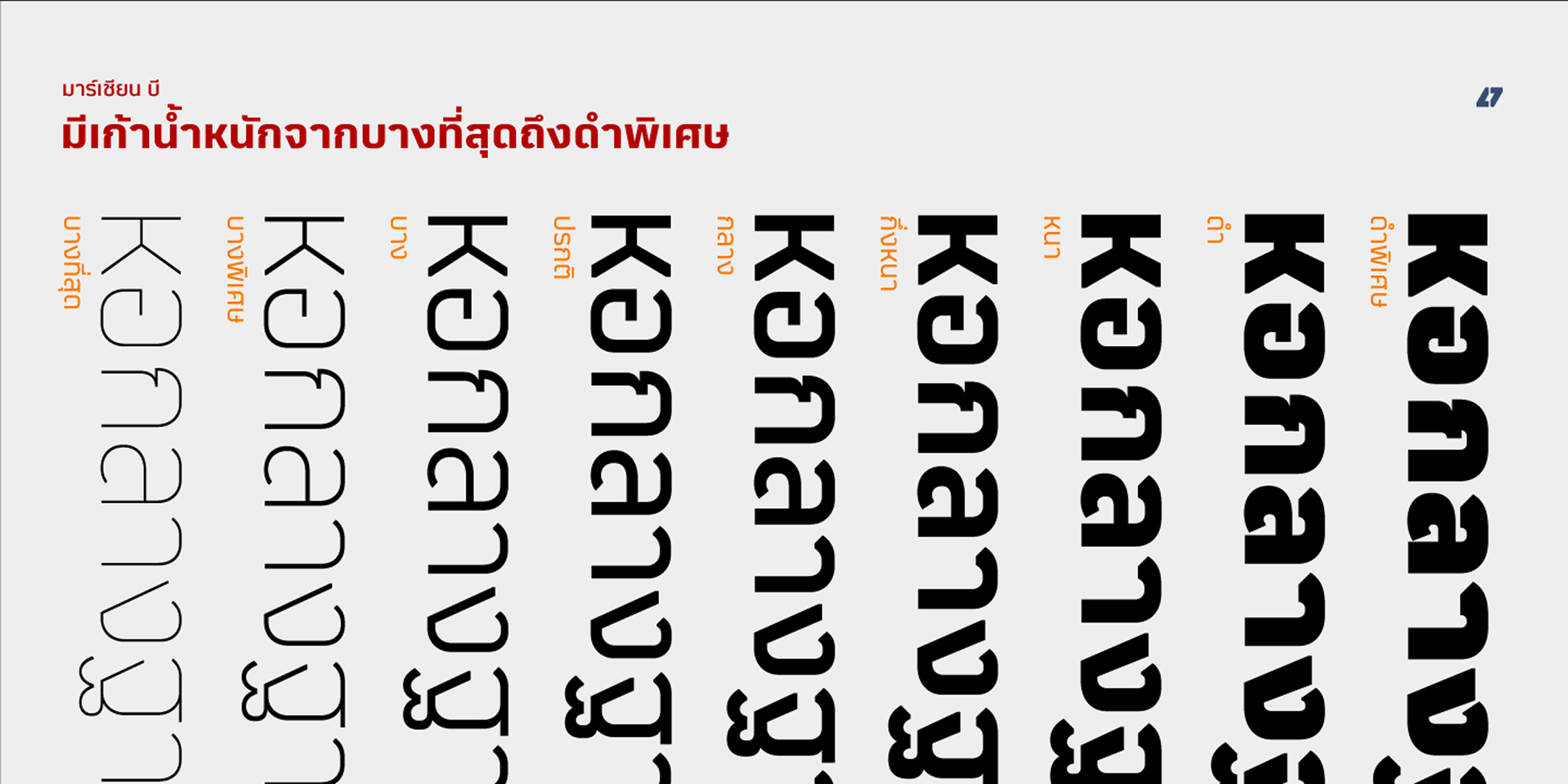 Martian B Thai font in use