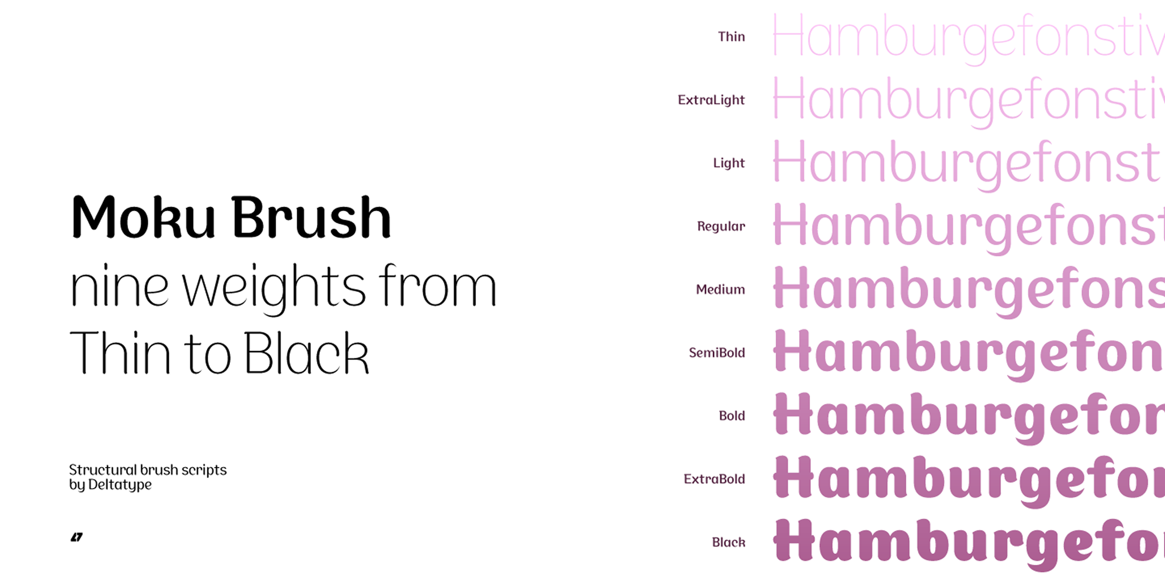 Moku Brush font in use
