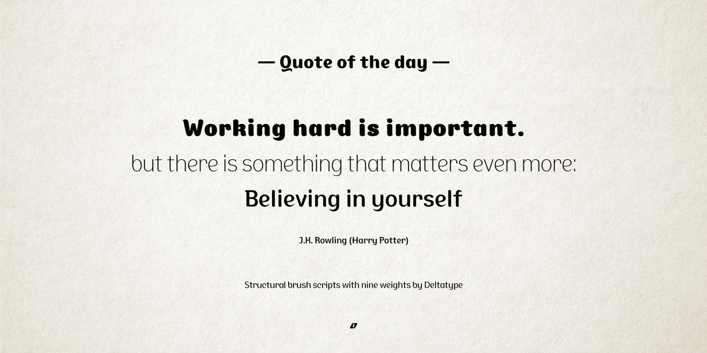 Moku Brush font in use