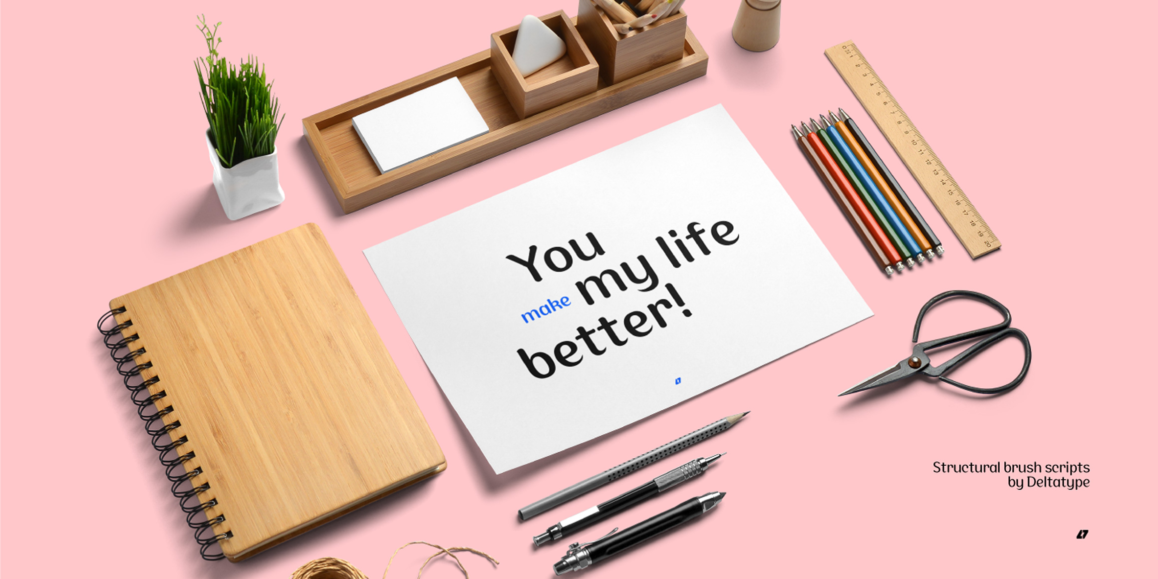 Moku Brush font in use