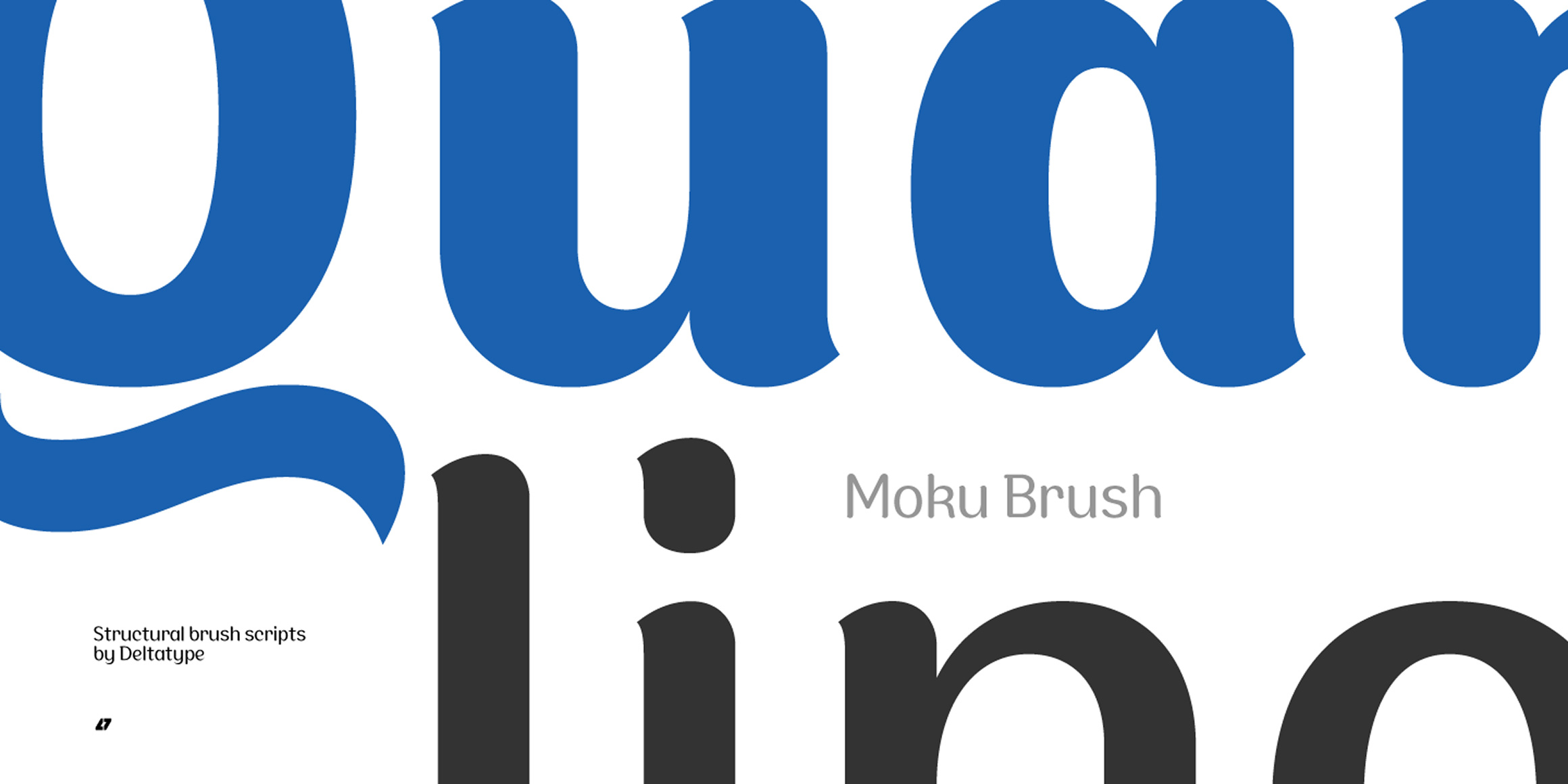 Moku Brush font in use