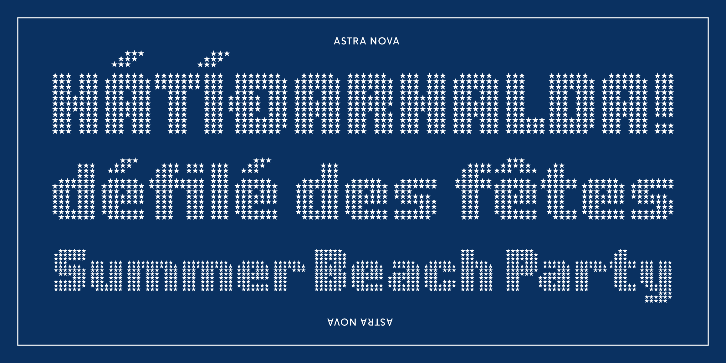 Astra Nova font in use