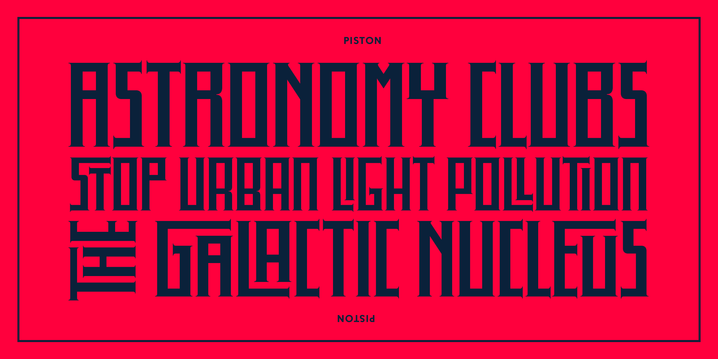 Piston font in use