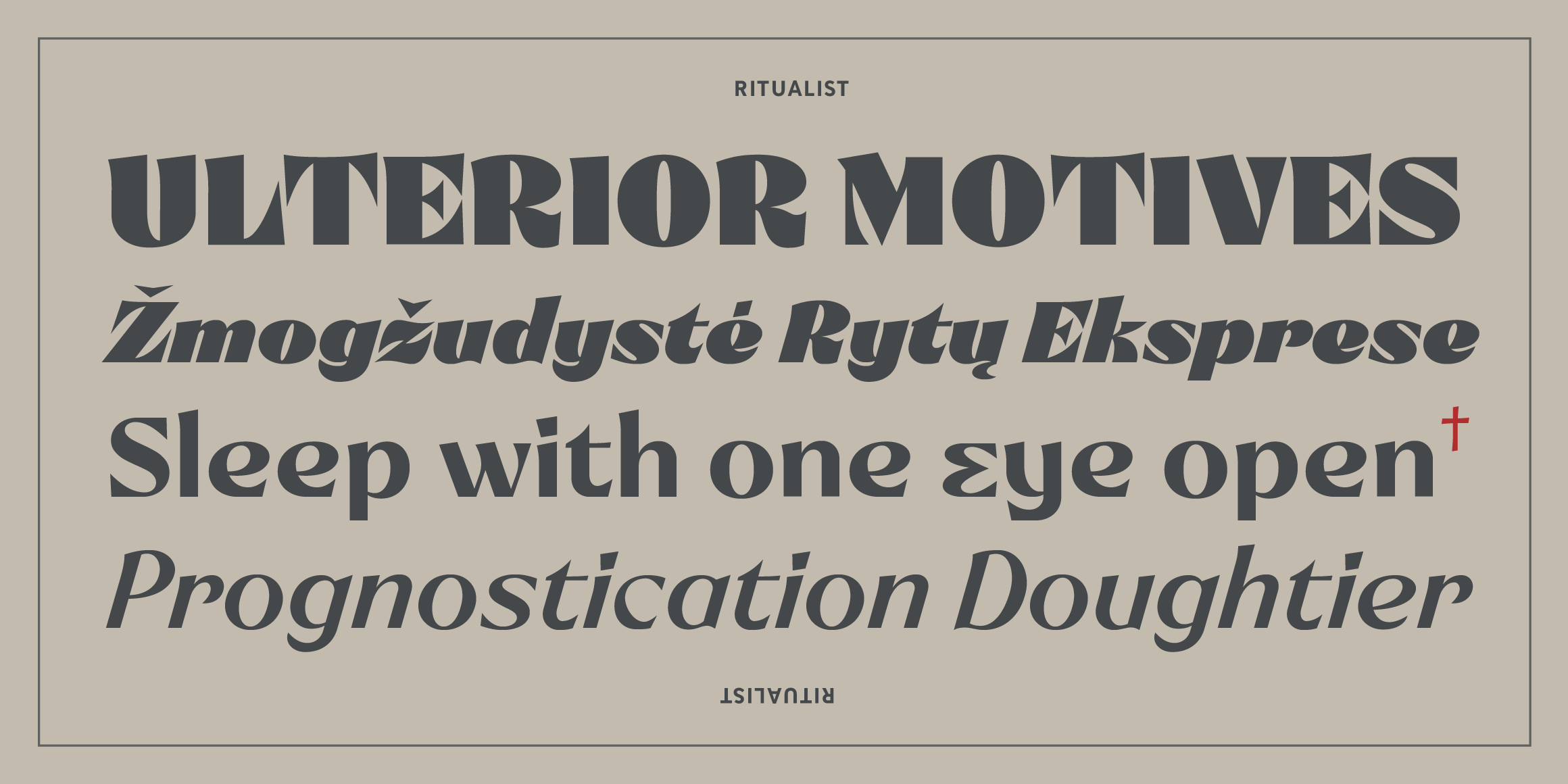 Ritualist font in use