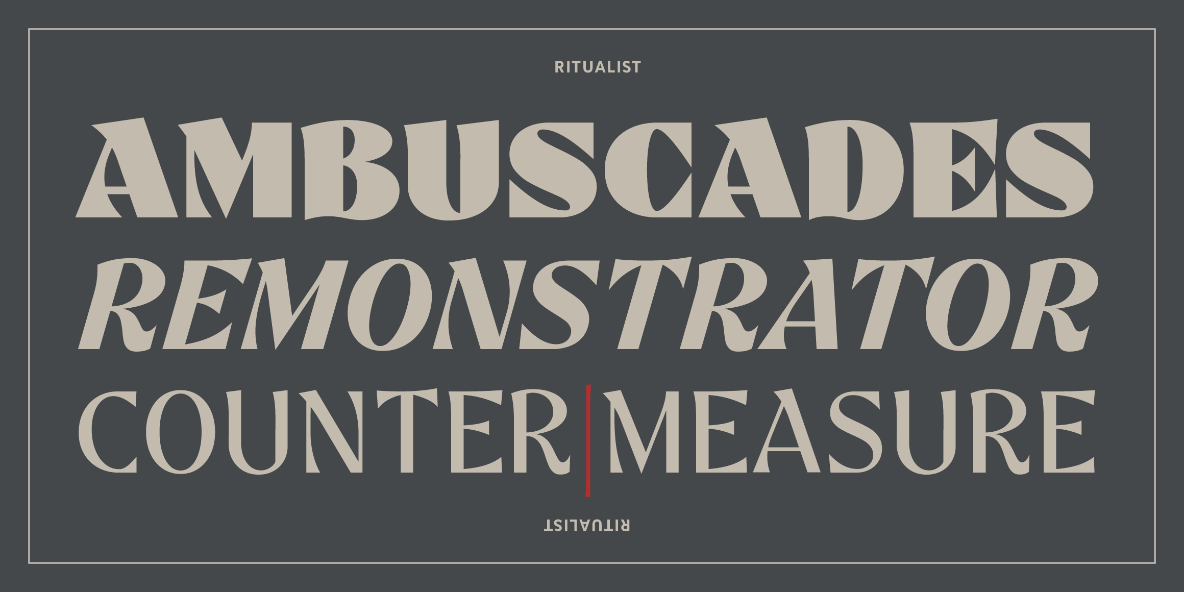 Ritualist font in use