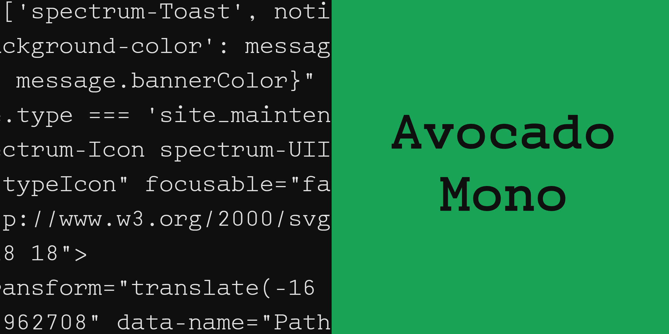 STM Avocado Mono font in use