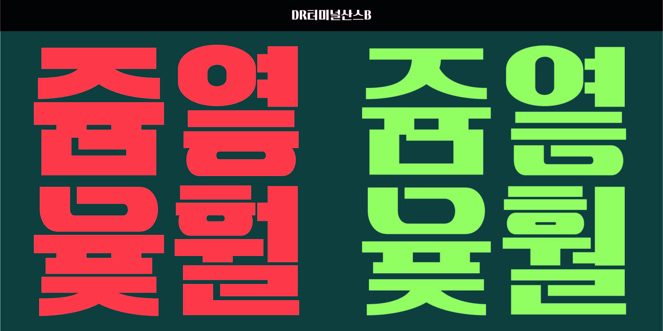DR터미널산스 font in use