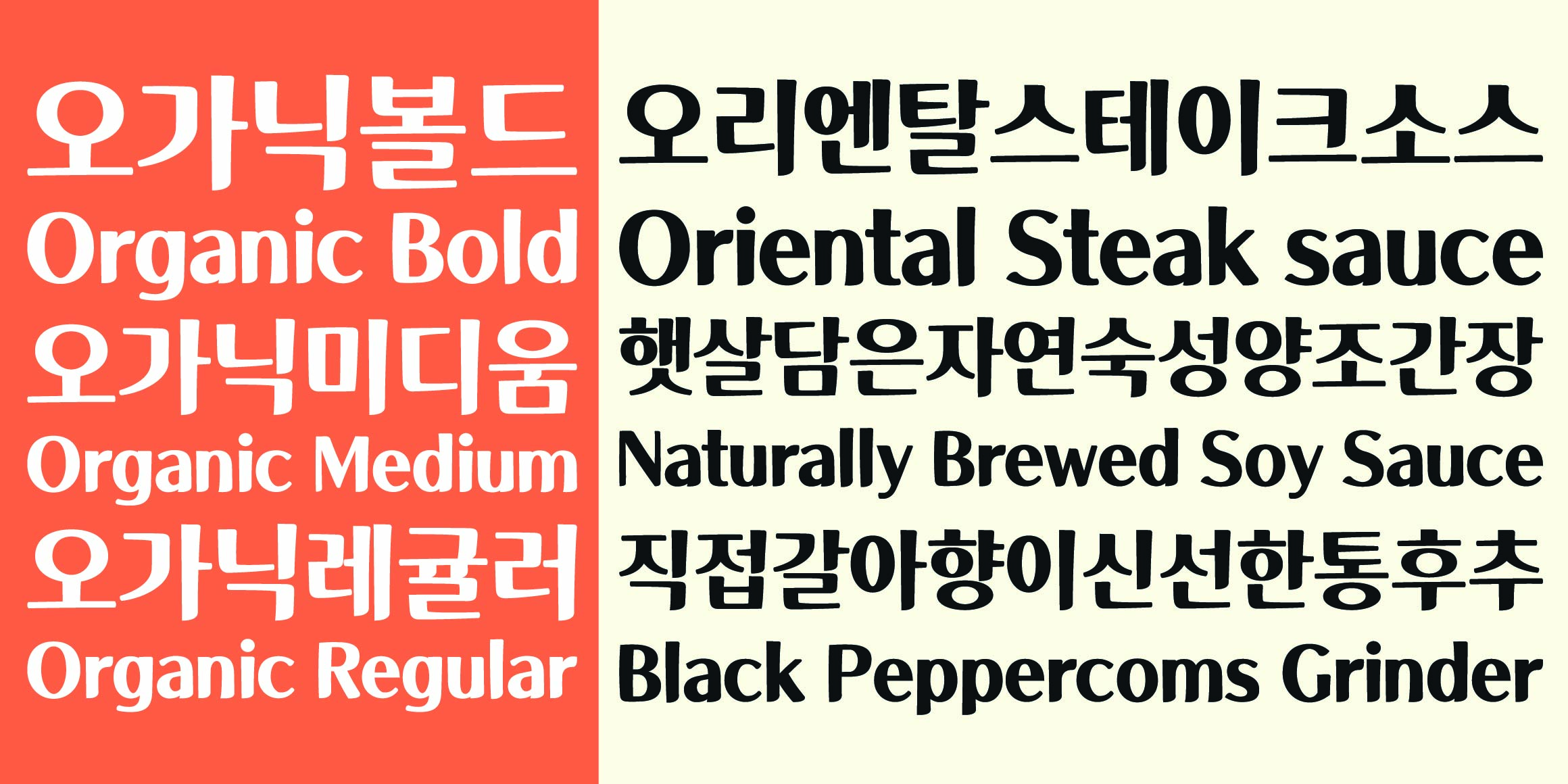 DR오가닉 font in use