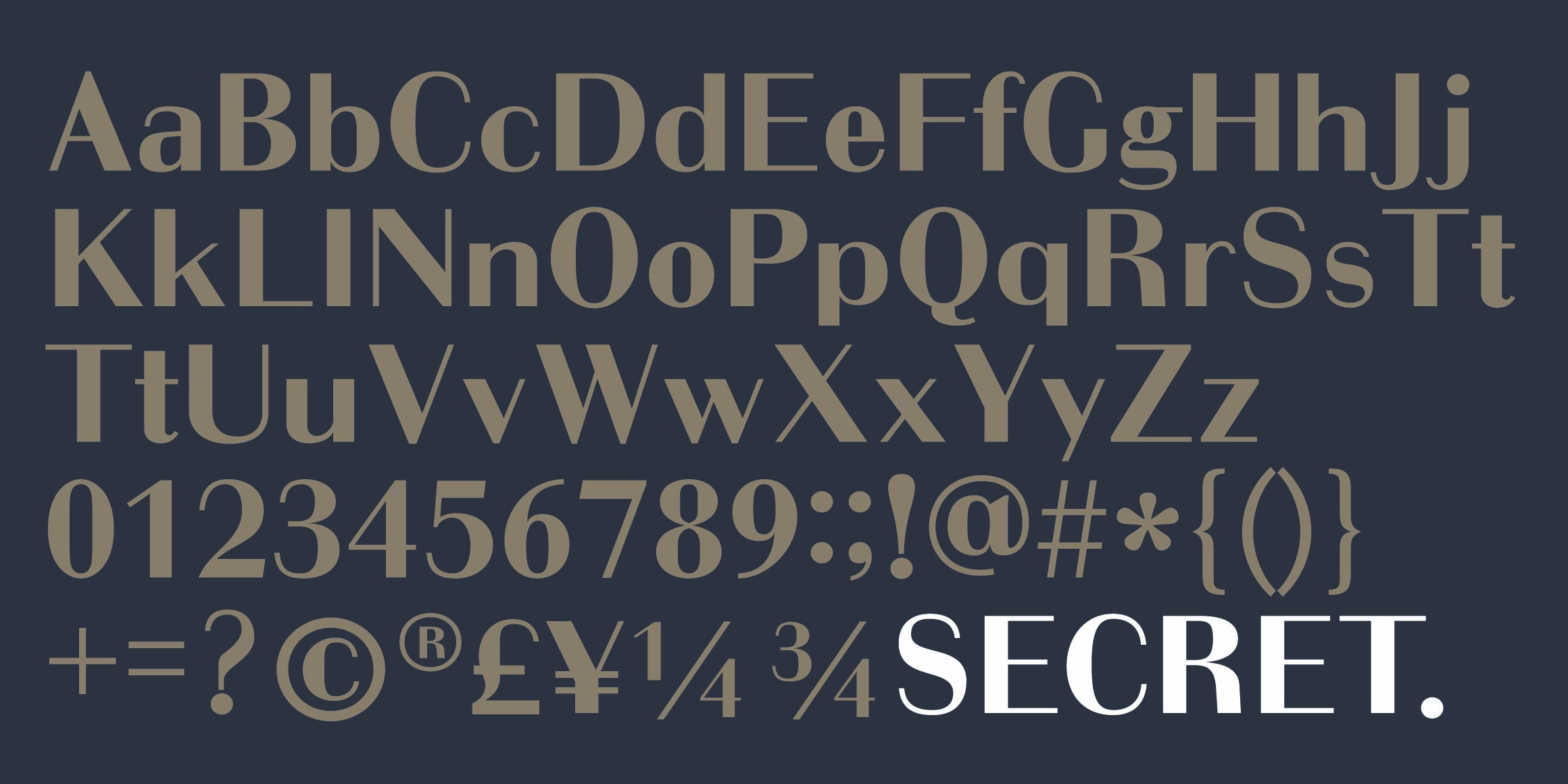 null font in use