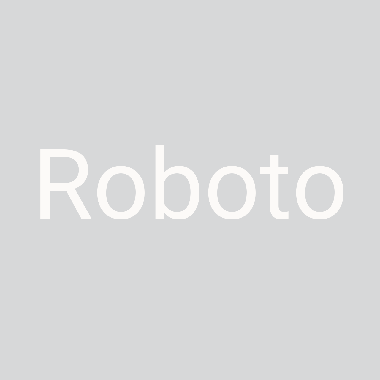 Roboto font in use