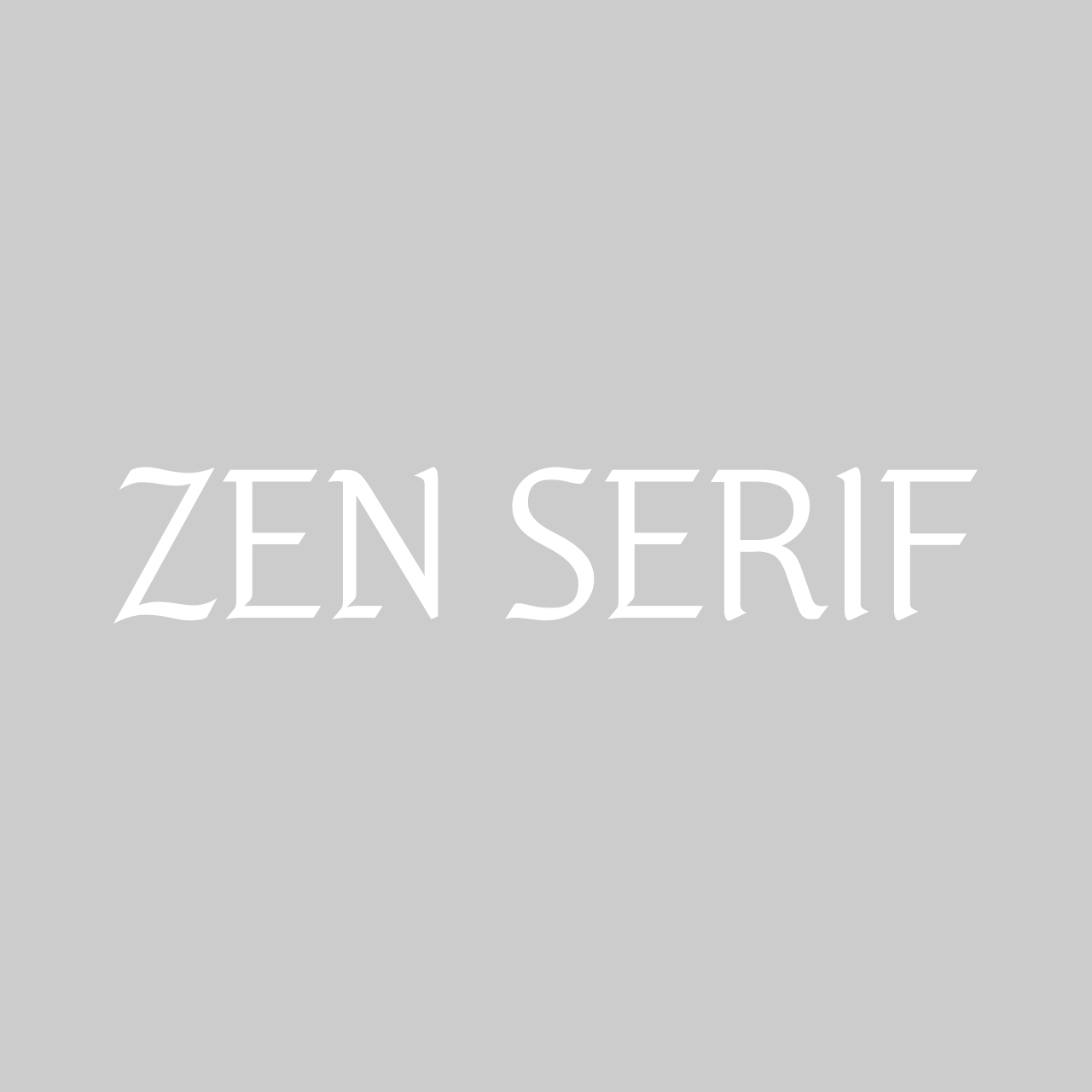 ZEN SERIF font in use