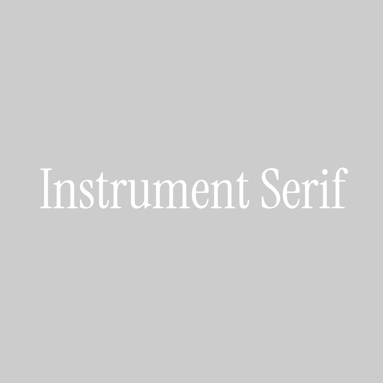 Instrument Serif font in use