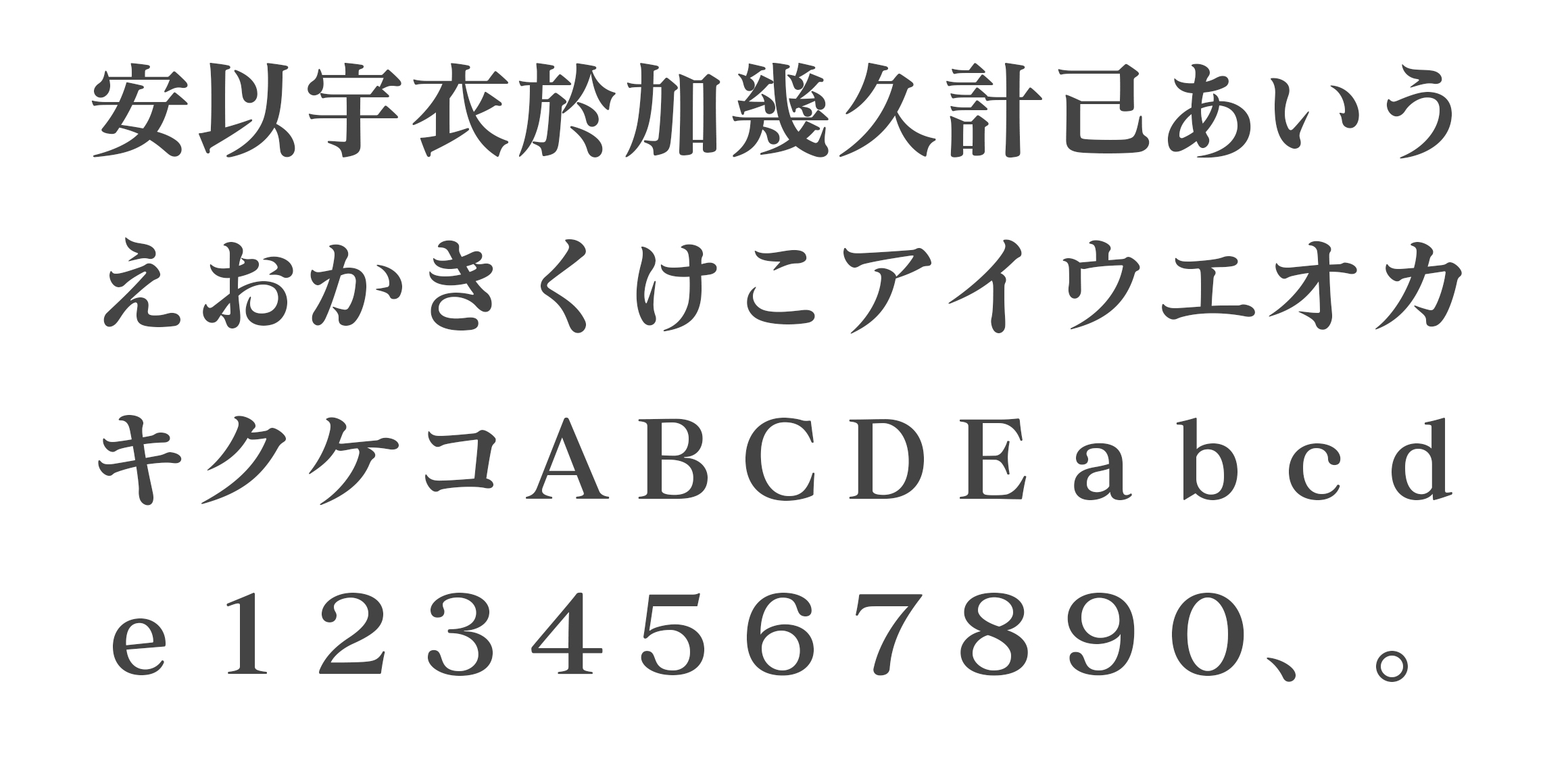 null font in use