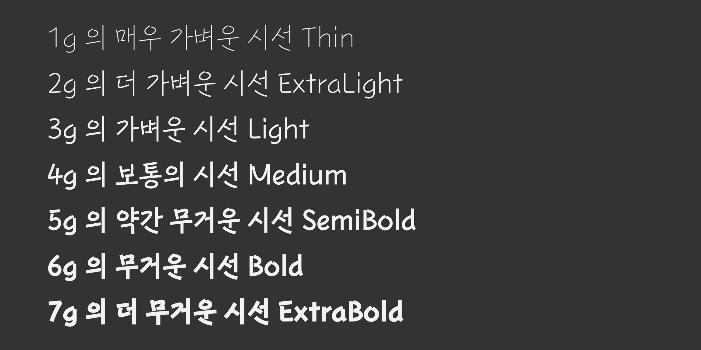 HG시선들 font in use